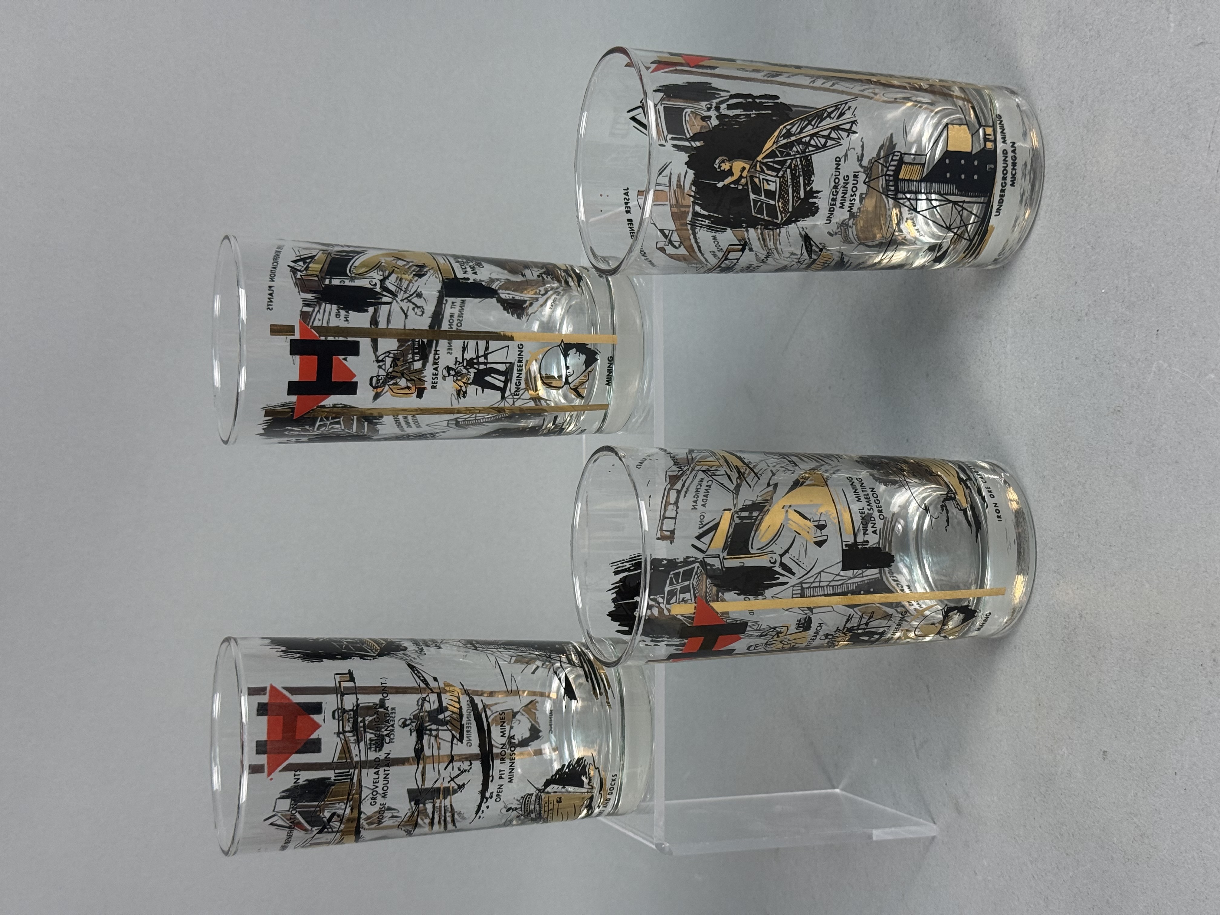 Hanna Mining Industrial Glass Tumblers