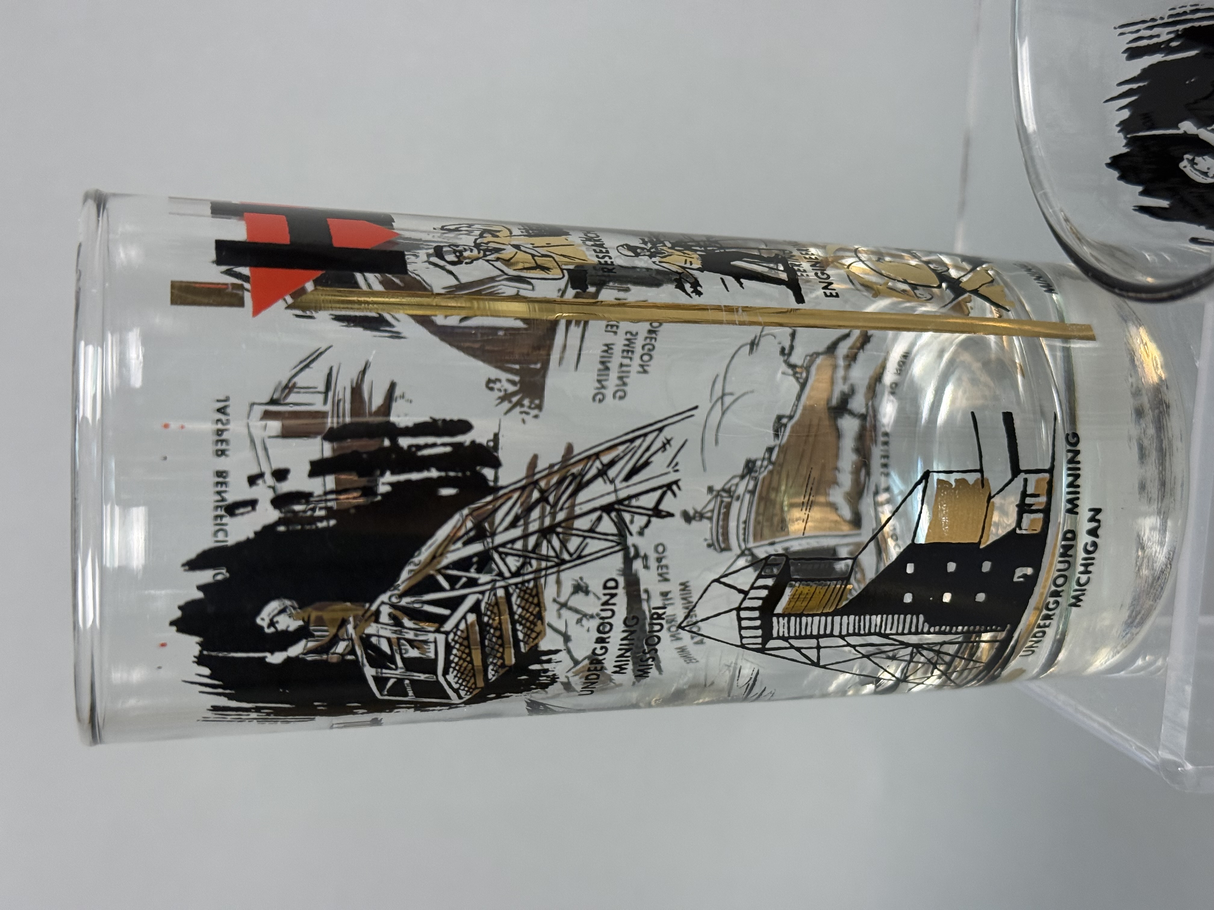 Hanna Mining Industrial Glass Tumblers