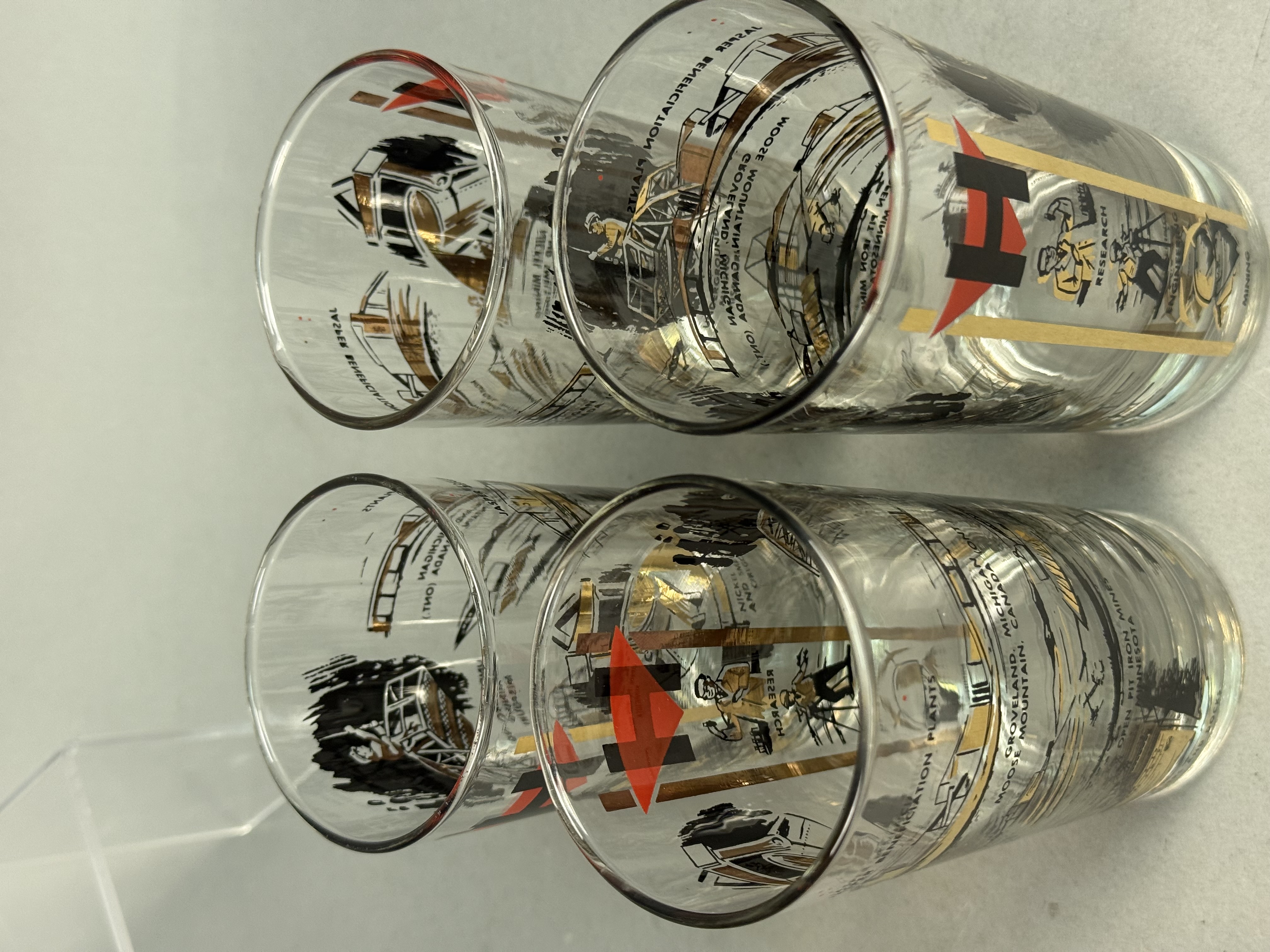 Hanna Mining Industrial Glass Tumblers