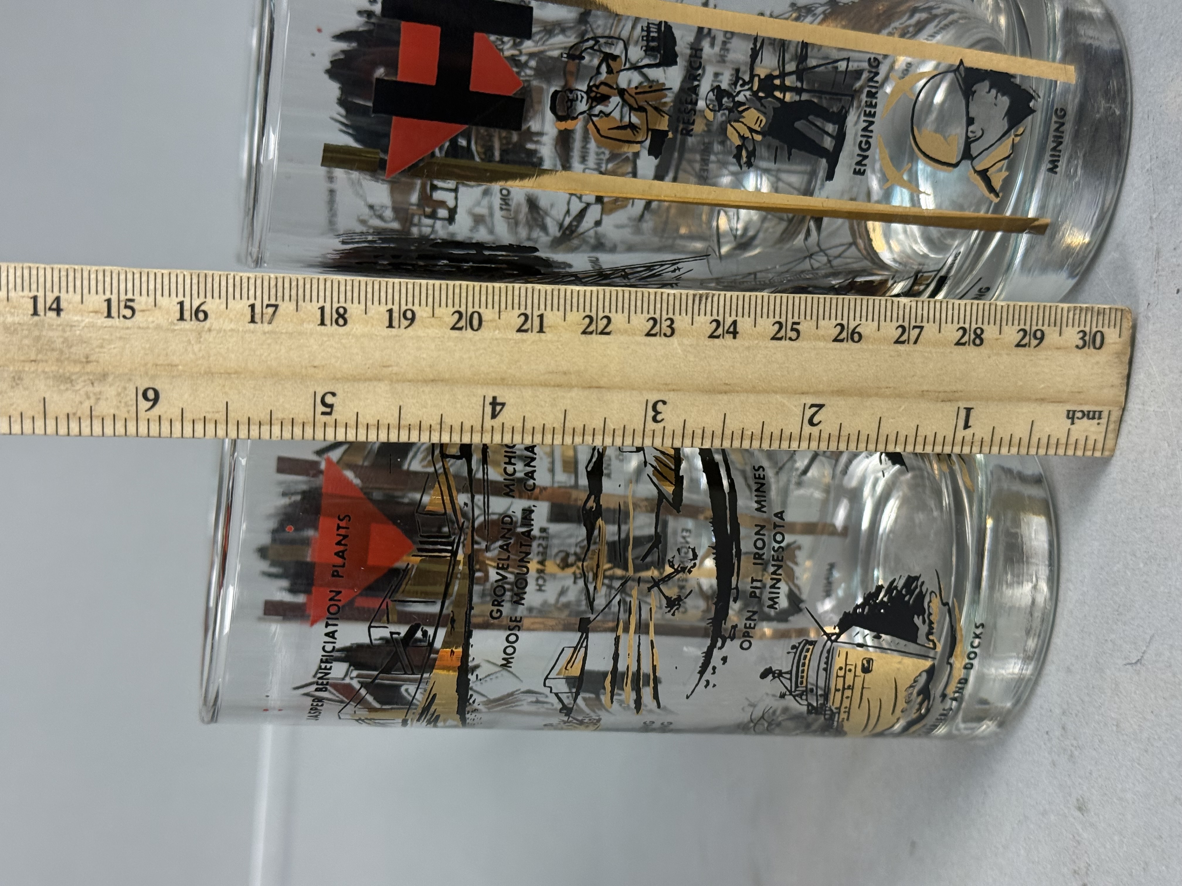 Hanna Mining Industrial Glass Tumblers