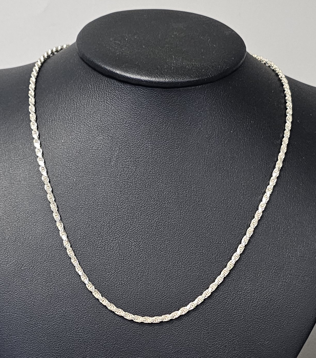 Italy Sterling Rope Chain Necklace 11.6 Grams