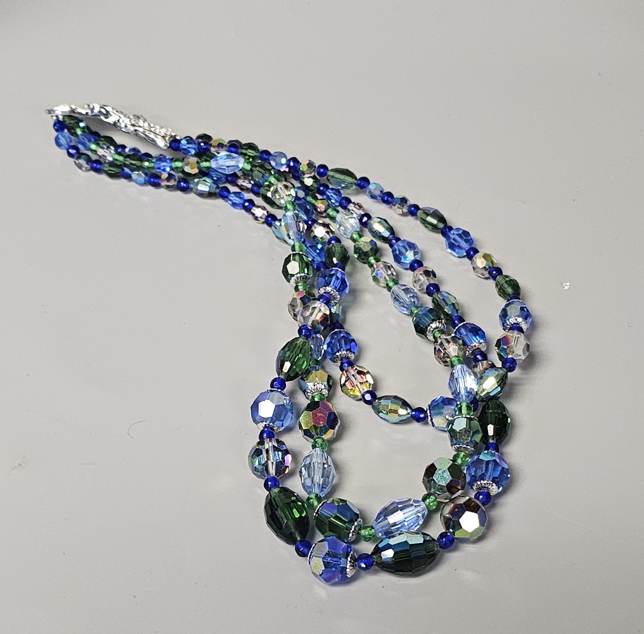 Avon Silver-Tone Faceted Glass Jewelry