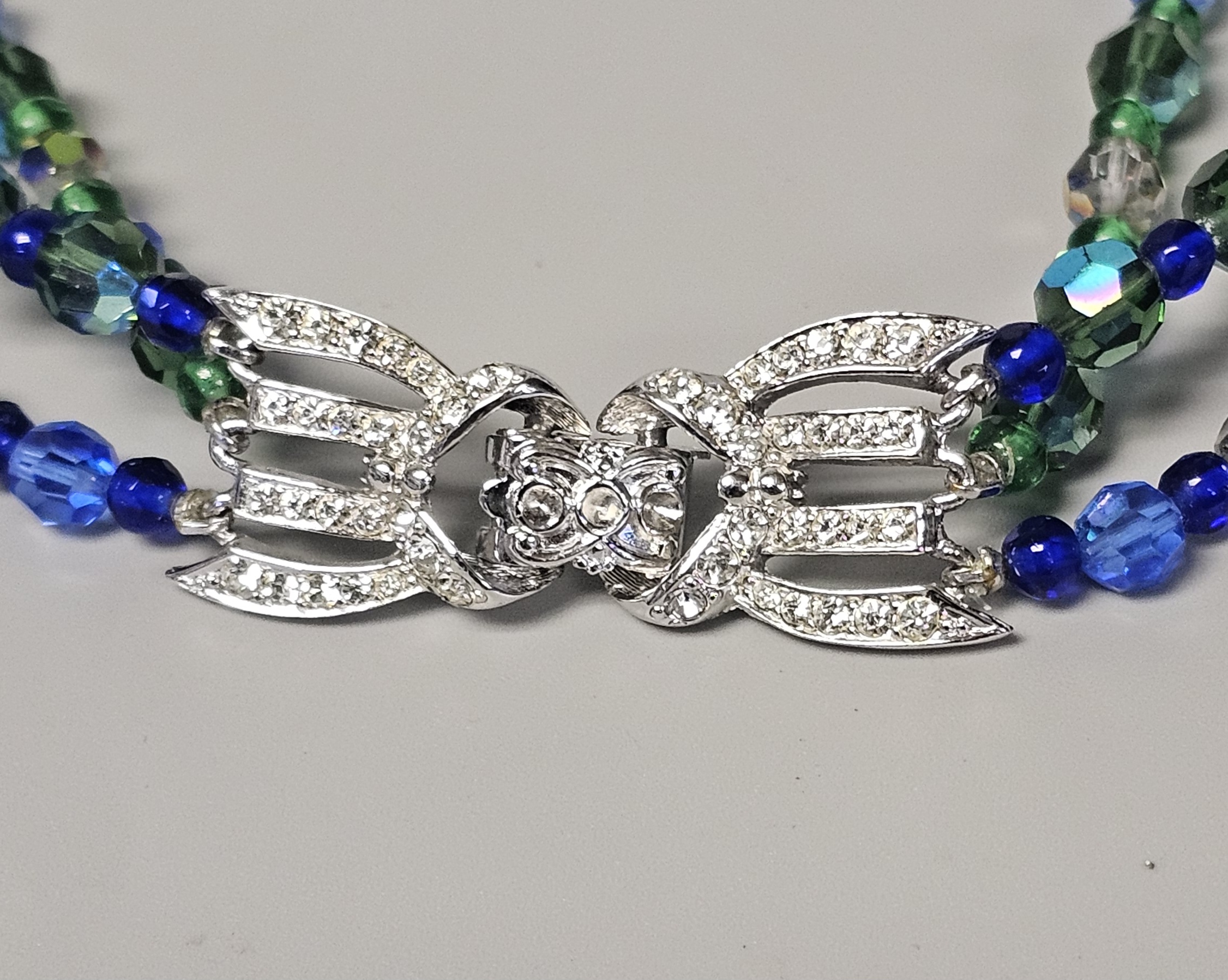 Avon Silver-Tone Faceted Glass Jewelry