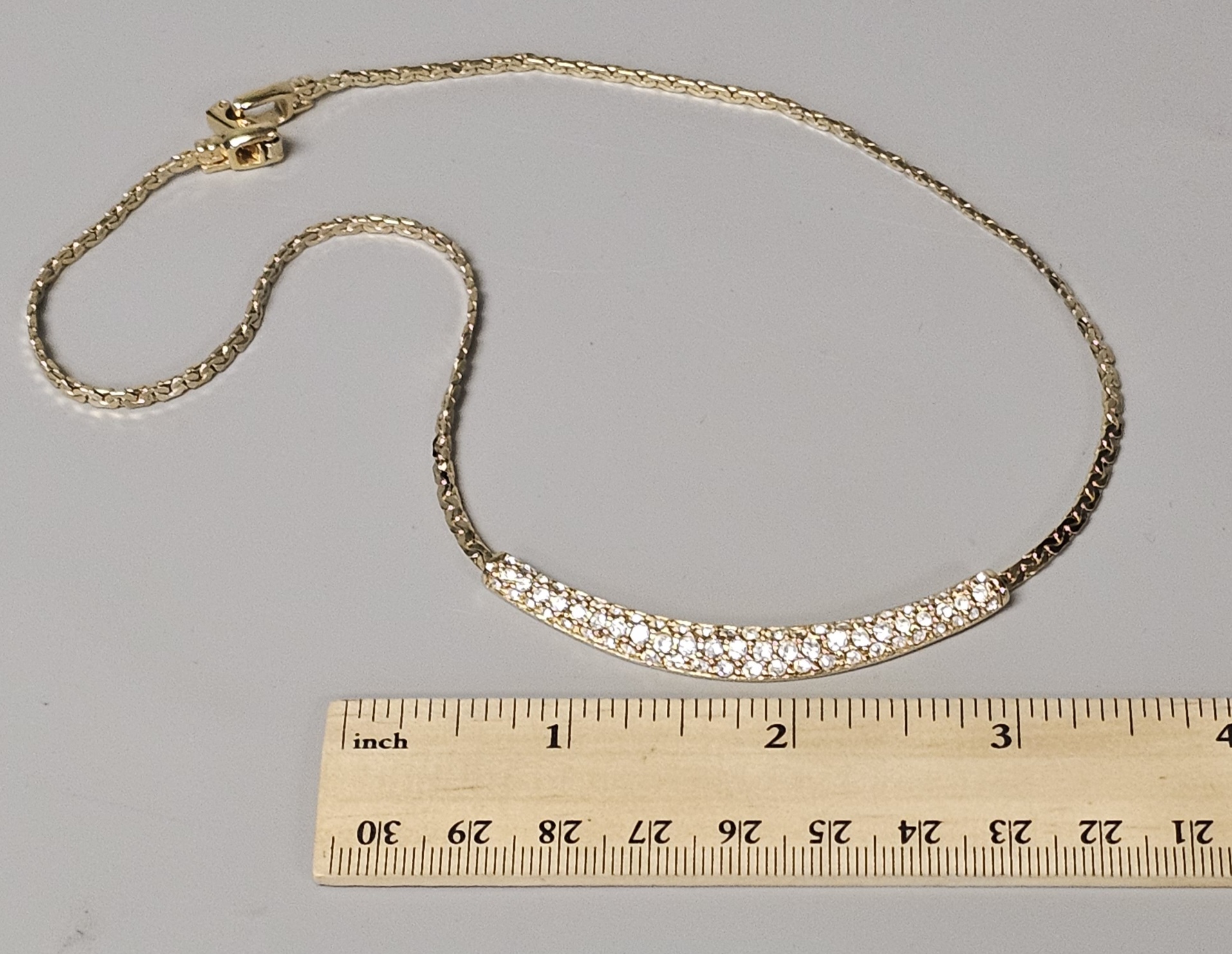 Swarovski Gold-Plated Pave Crystal Necklace & Earrings