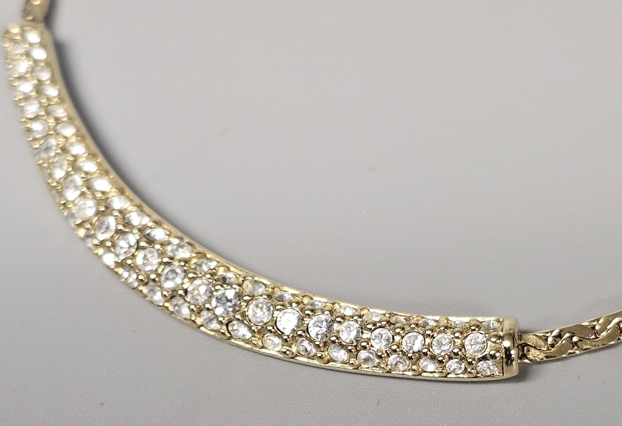 Swarovski Gold-Plated Pave Crystal Necklace & Earrings