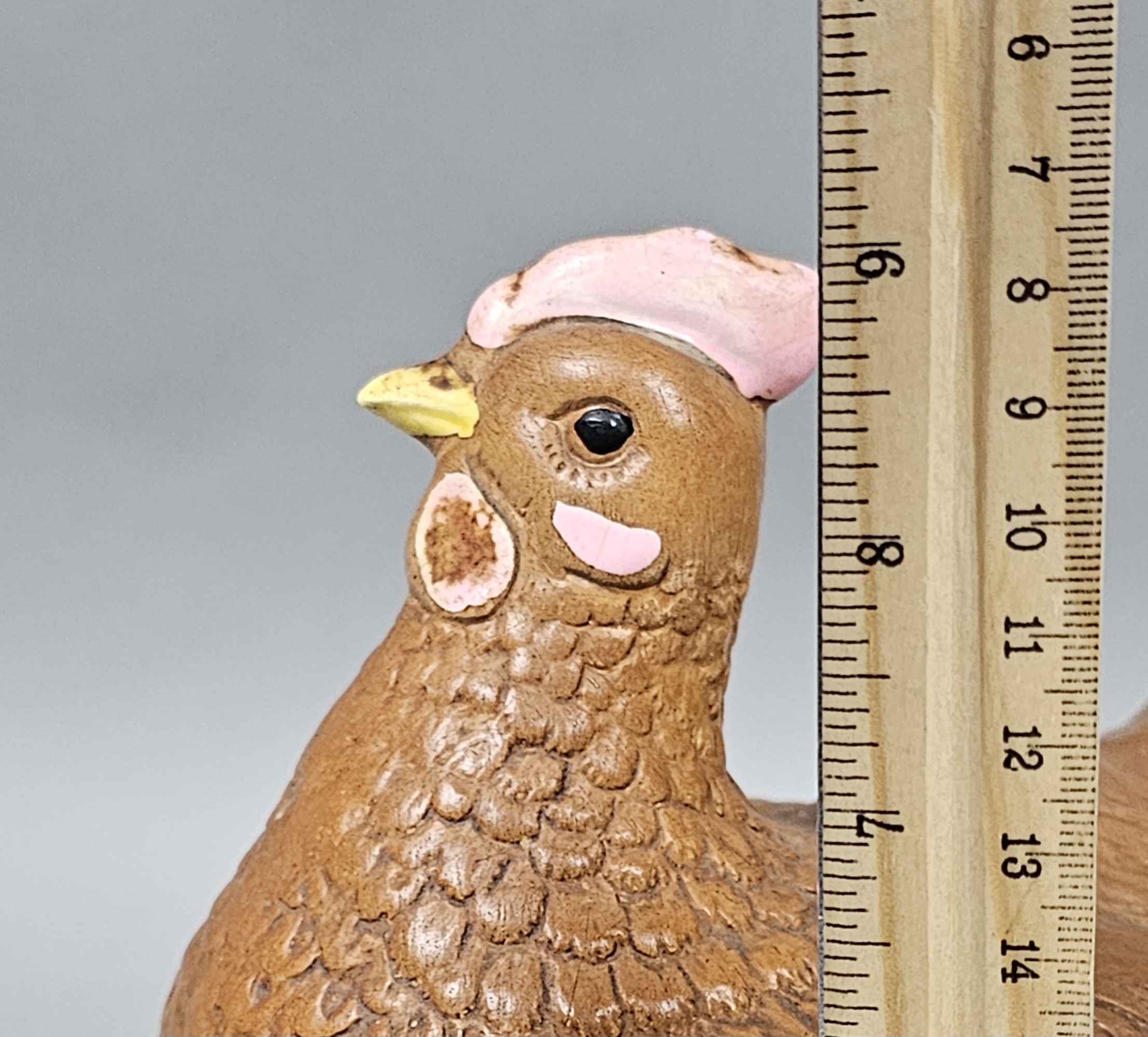 Hirsch Mfg Figural Ceramic Hen on Nest