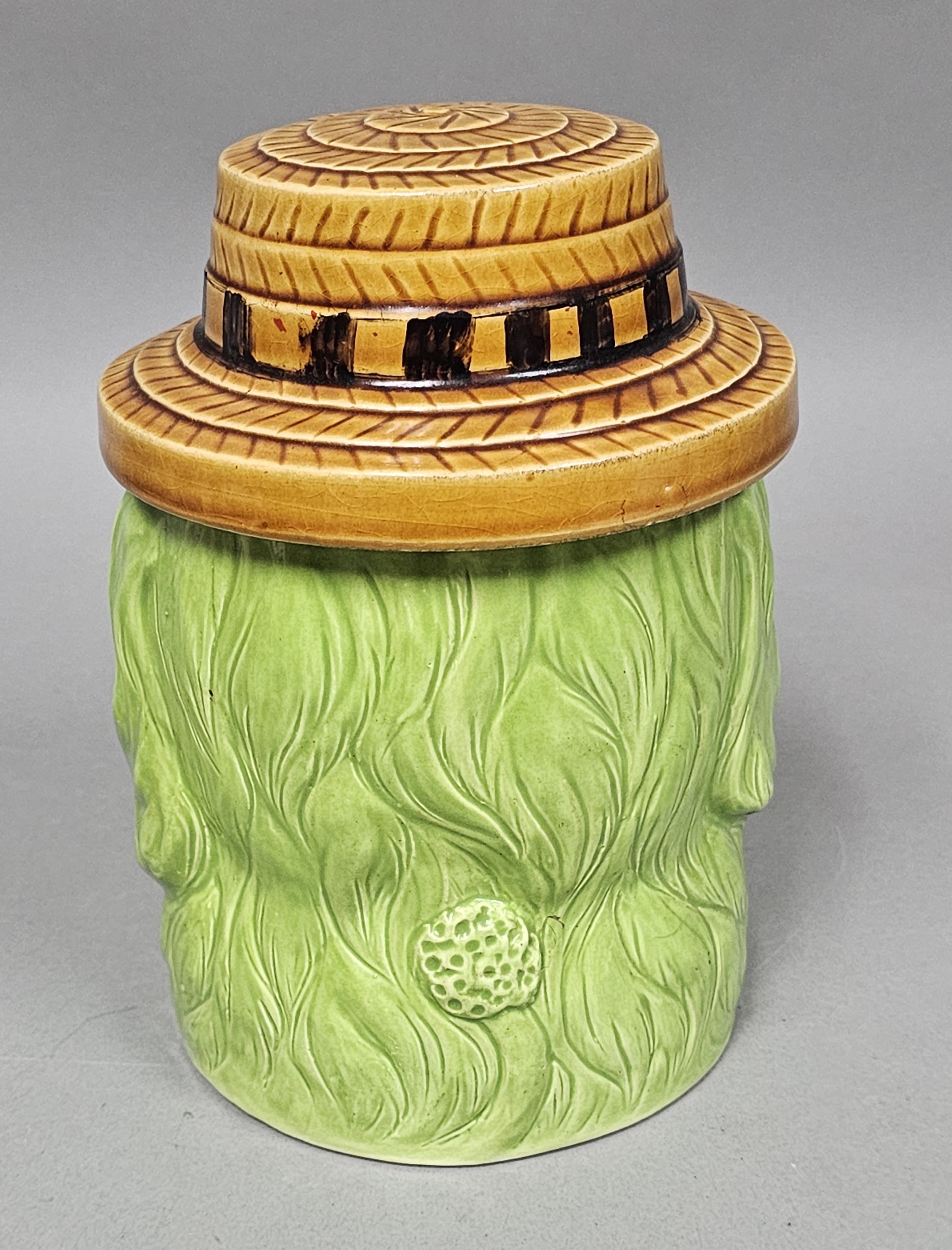 Japan Ceramic Green Dog Cookie Jar