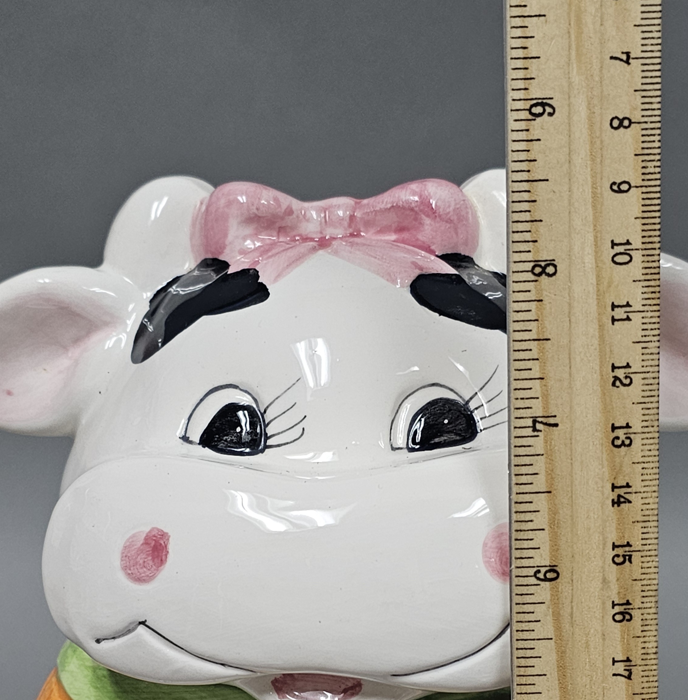 Gibson Ceramic Lady Cow Cookie Jar