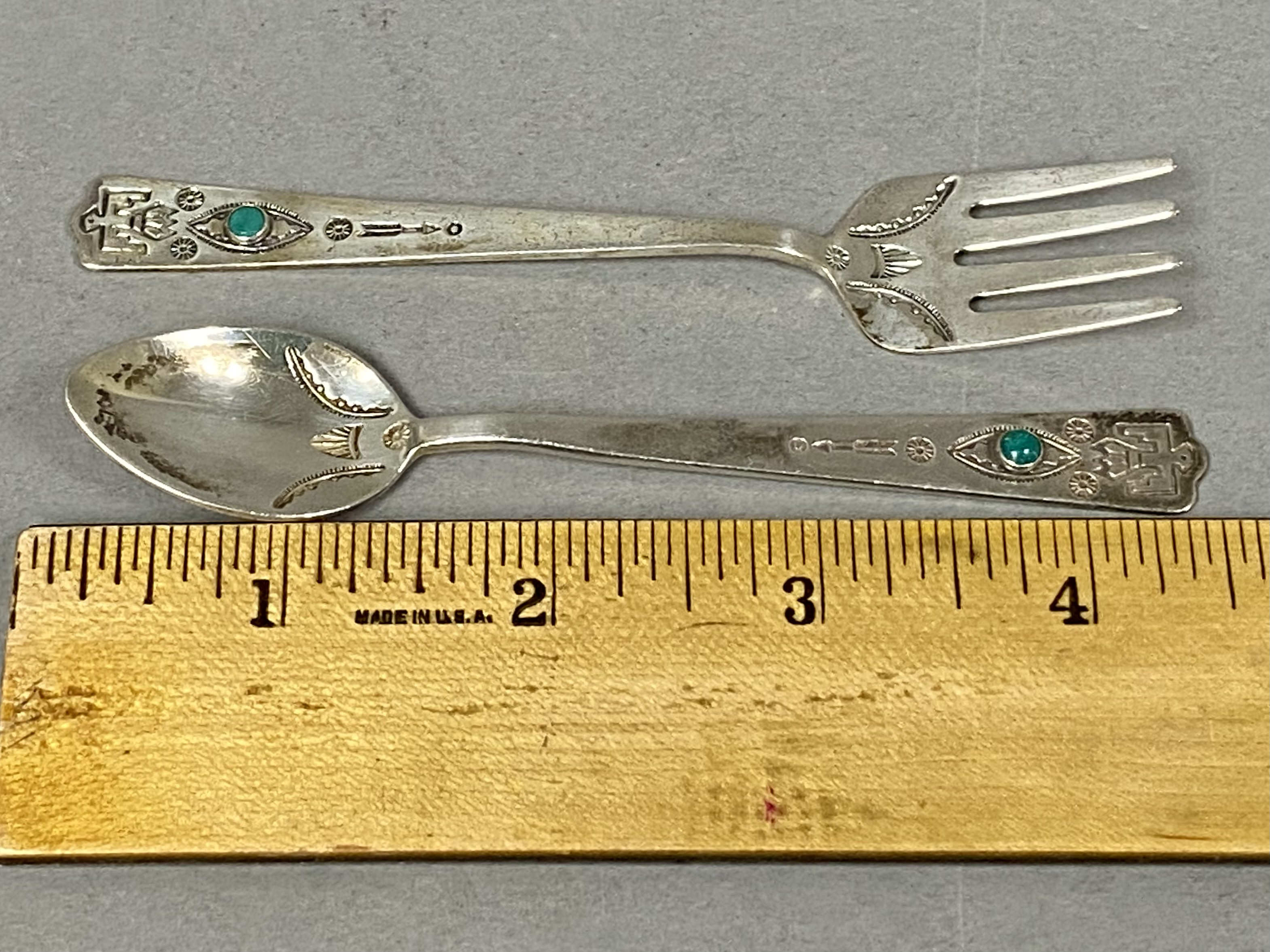 Wallace Sterling Grande Baroque Tongs & Southwestern Flatware