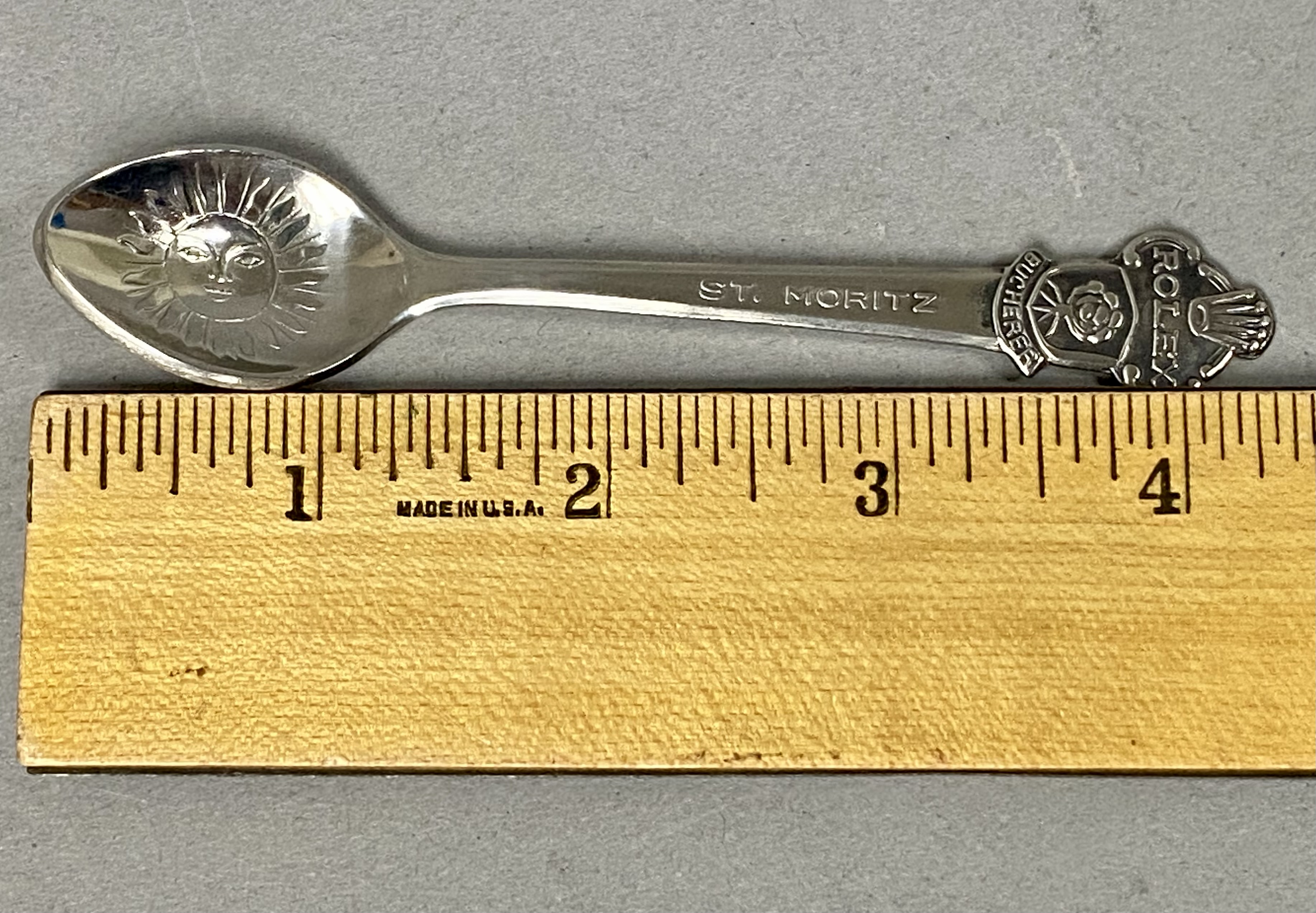 5 Rolex Bucherer Silver-Plated Souvenir Spoons