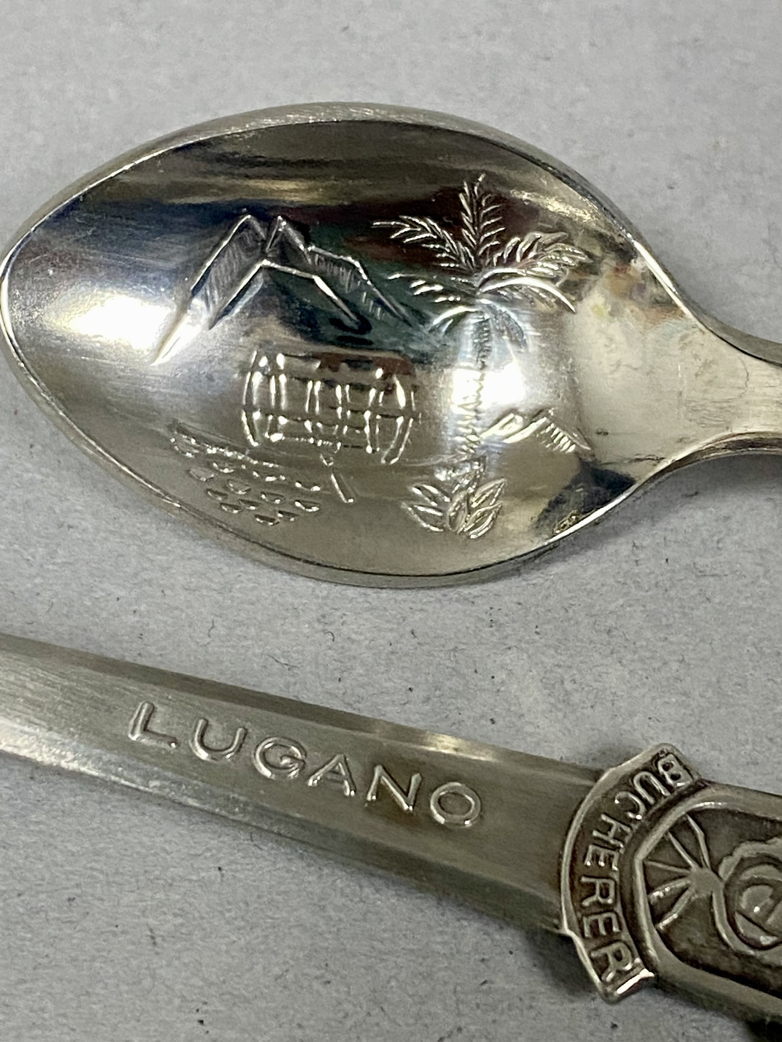 5 Rolex Bucherer Silver-Plated Souvenir Spoons
