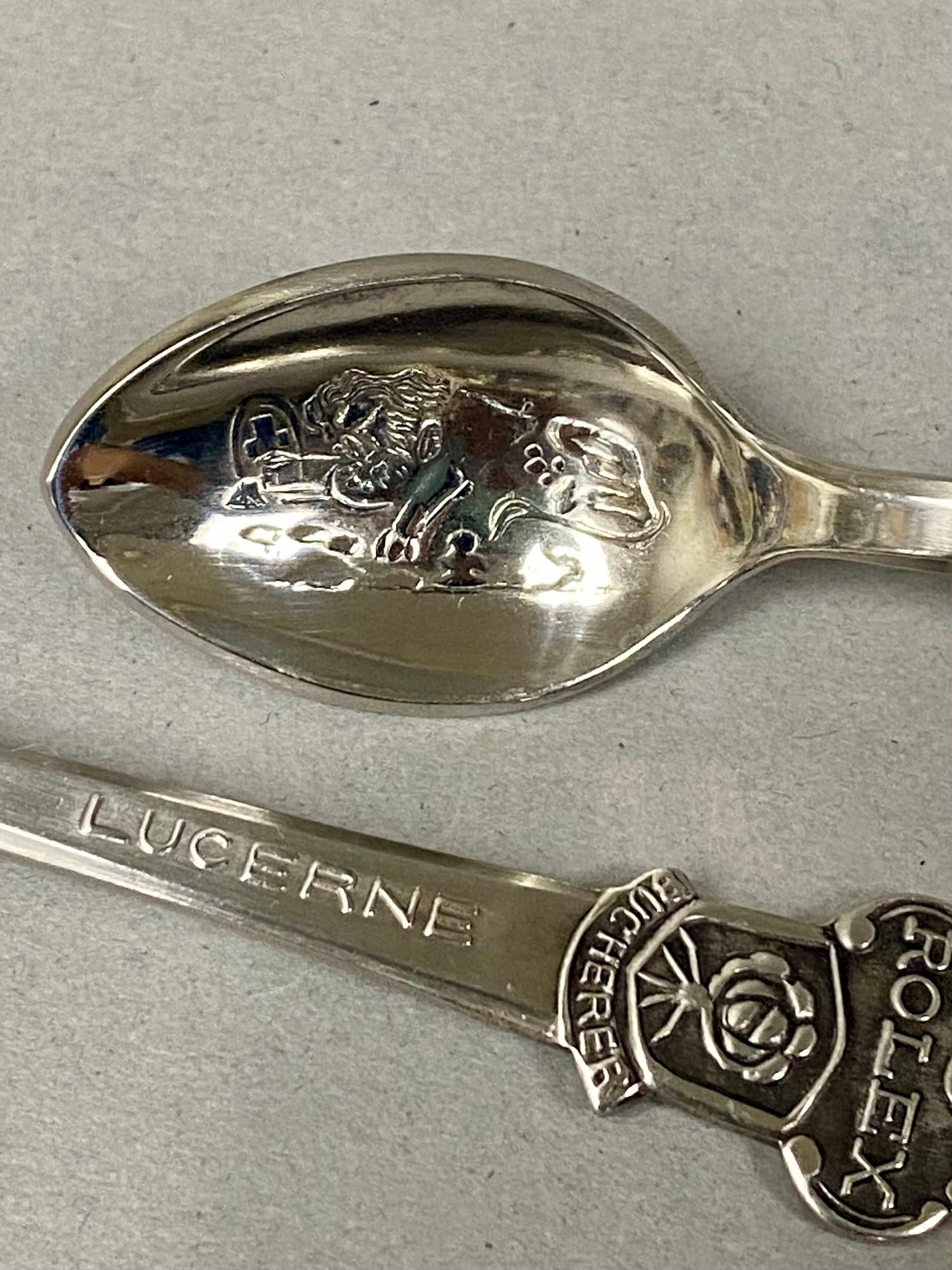 5 Rolex Bucherer Silver-Plated Souvenir Spoons