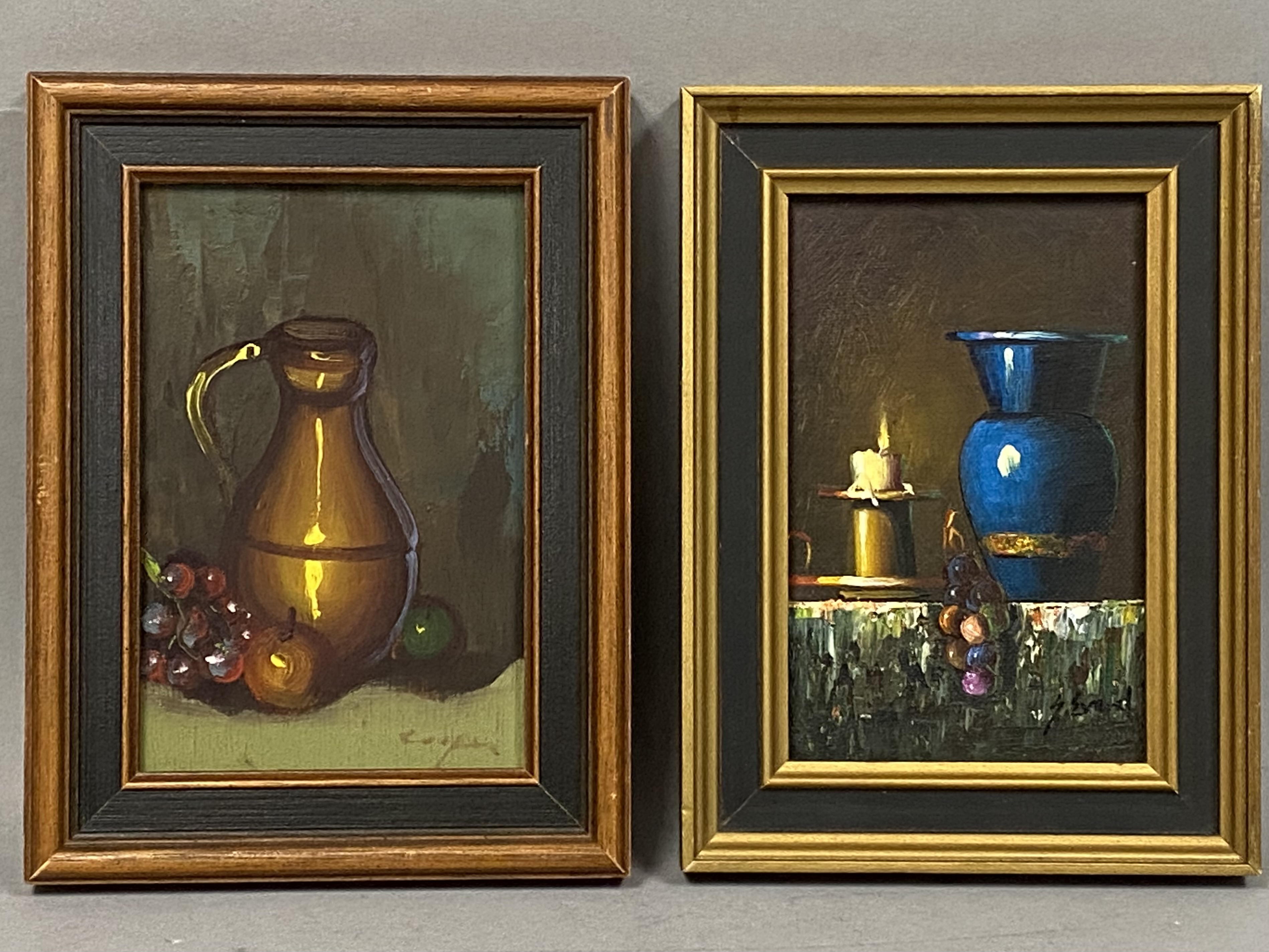 Cooper & J. Bord Oil Still Life Paintings
