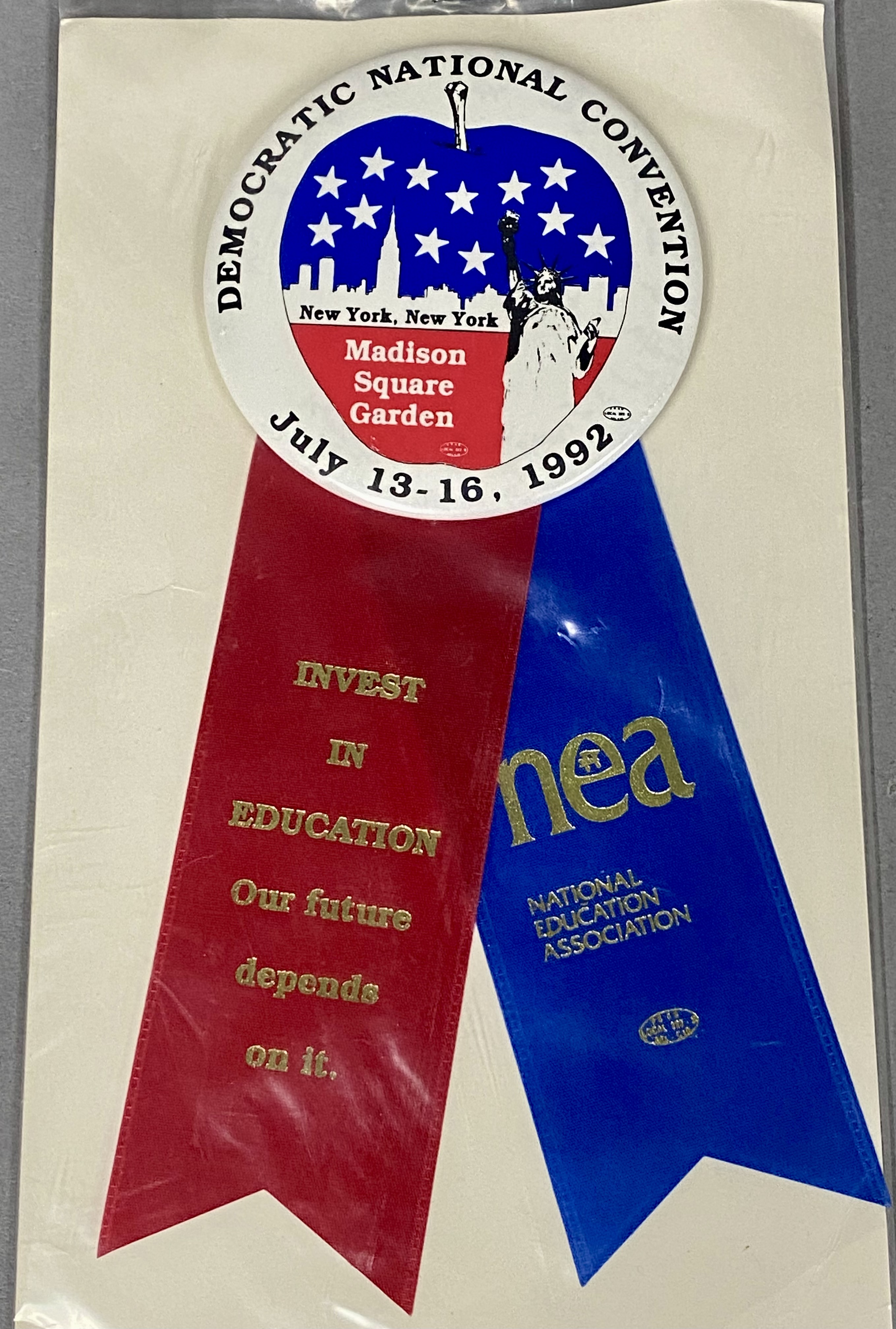 1992 DNC Commemorative Buttons & Financial Ephemera
