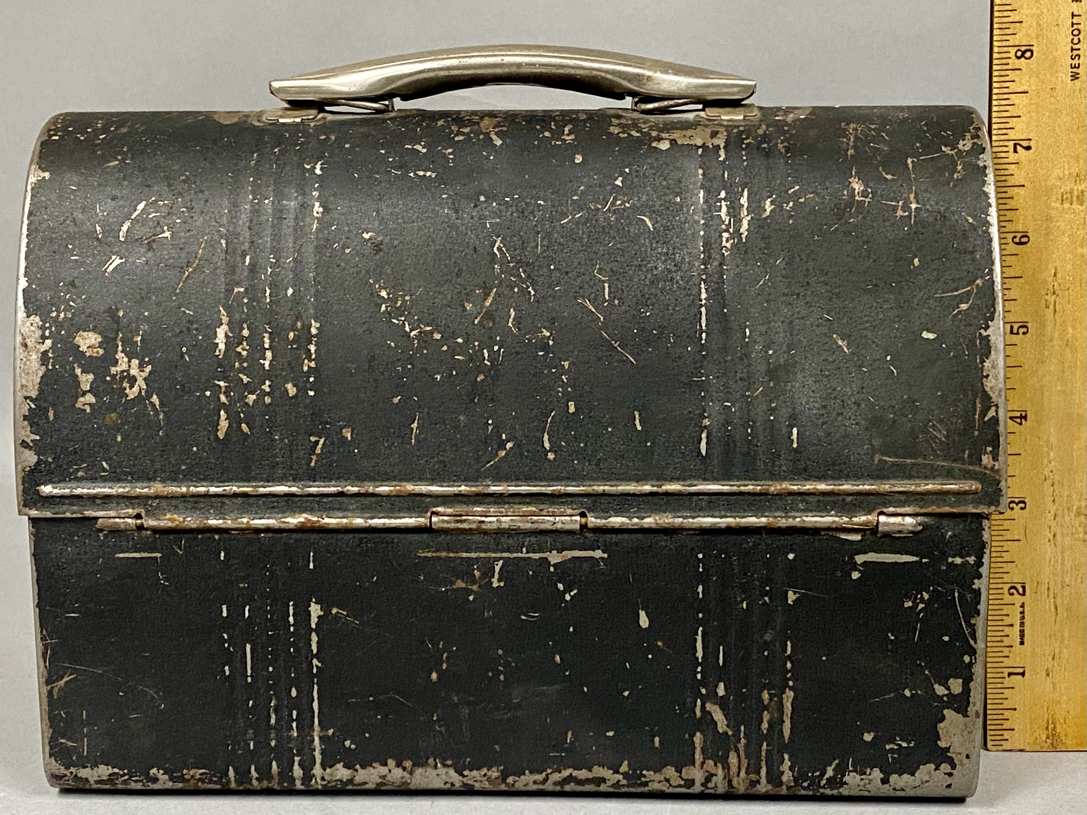 American Thermos Metal Lunchbox & Brown Metal Canteen