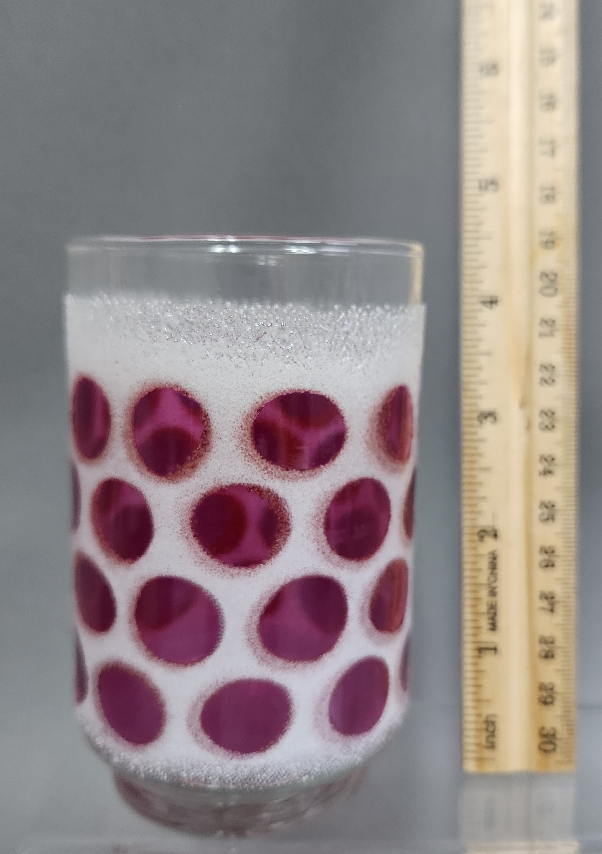Libbey Concord Cranberry Coin Dot Tumblers
