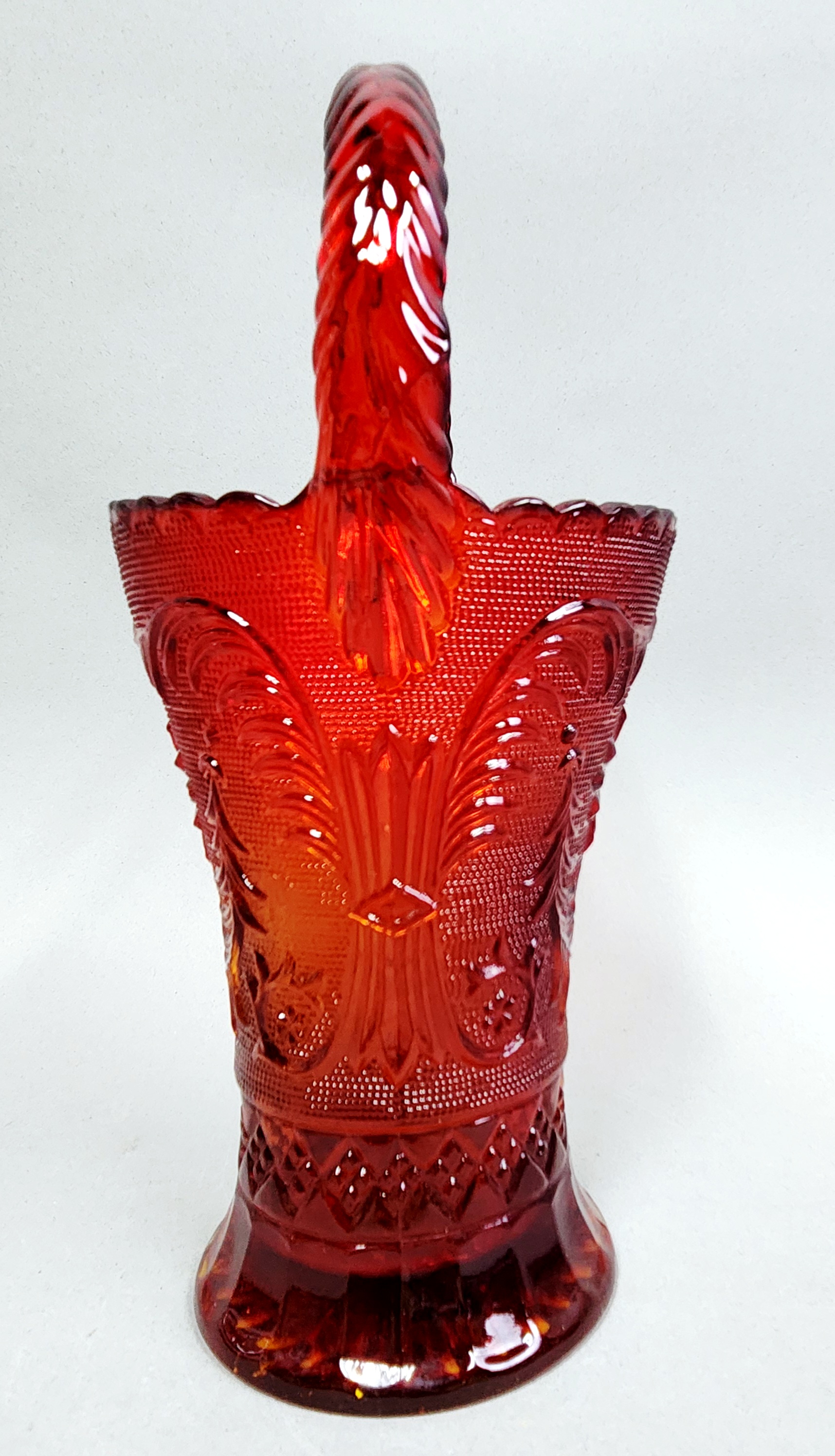 Indiana Glass Tiara Amberina Basket