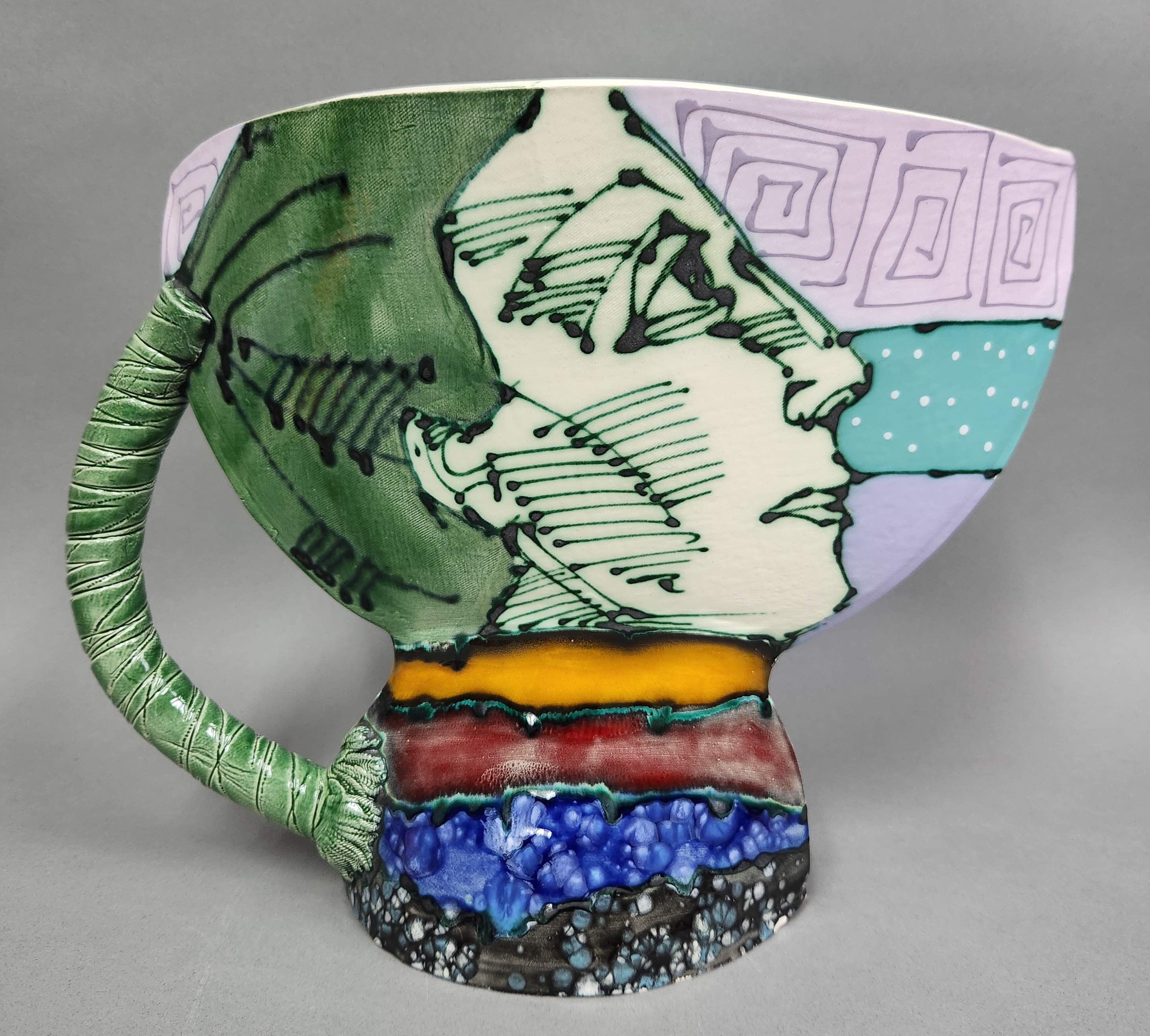 Salvadori Glazed Earthenware Art Vessel