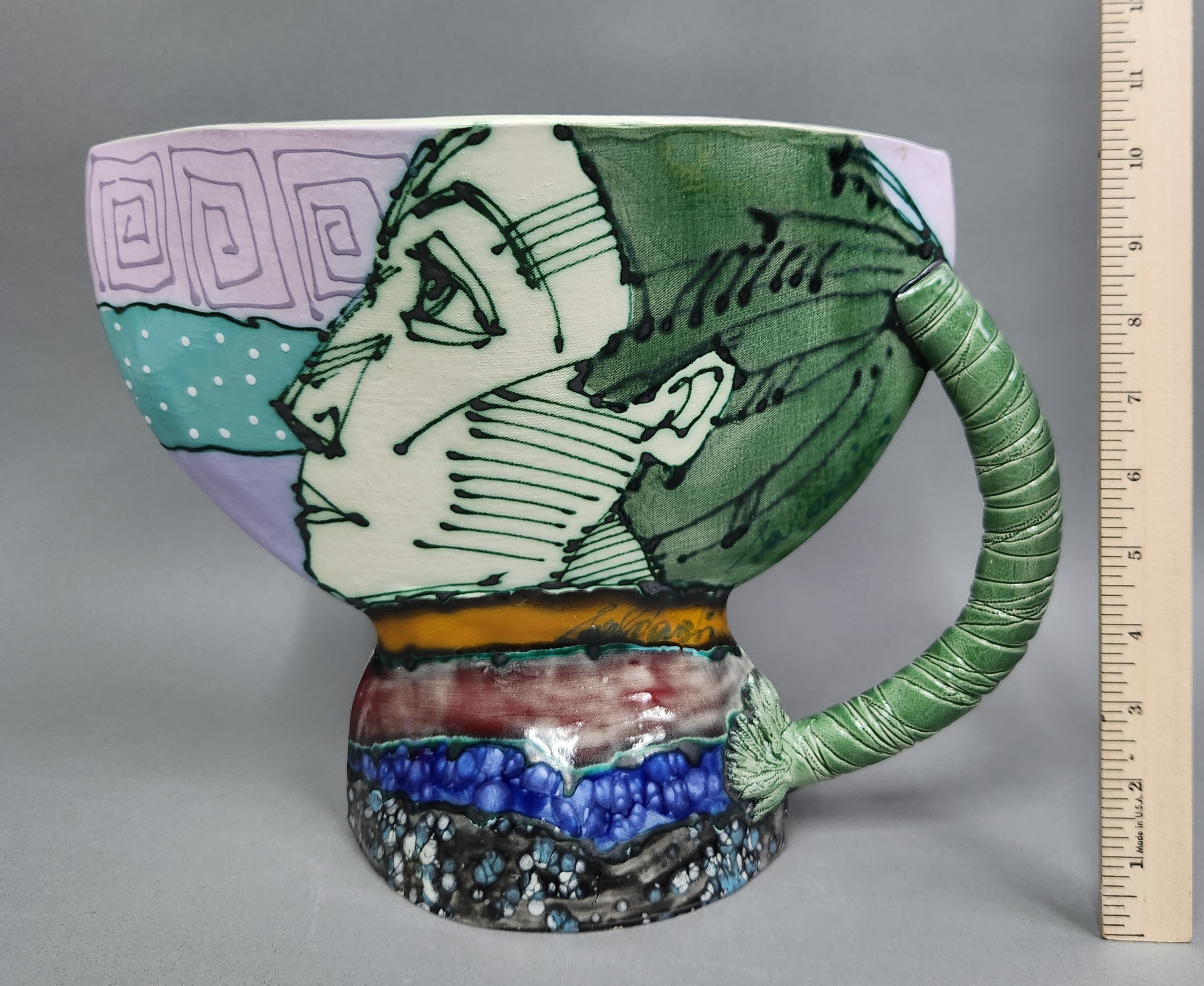 Salvadori Glazed Earthenware Art Vessel