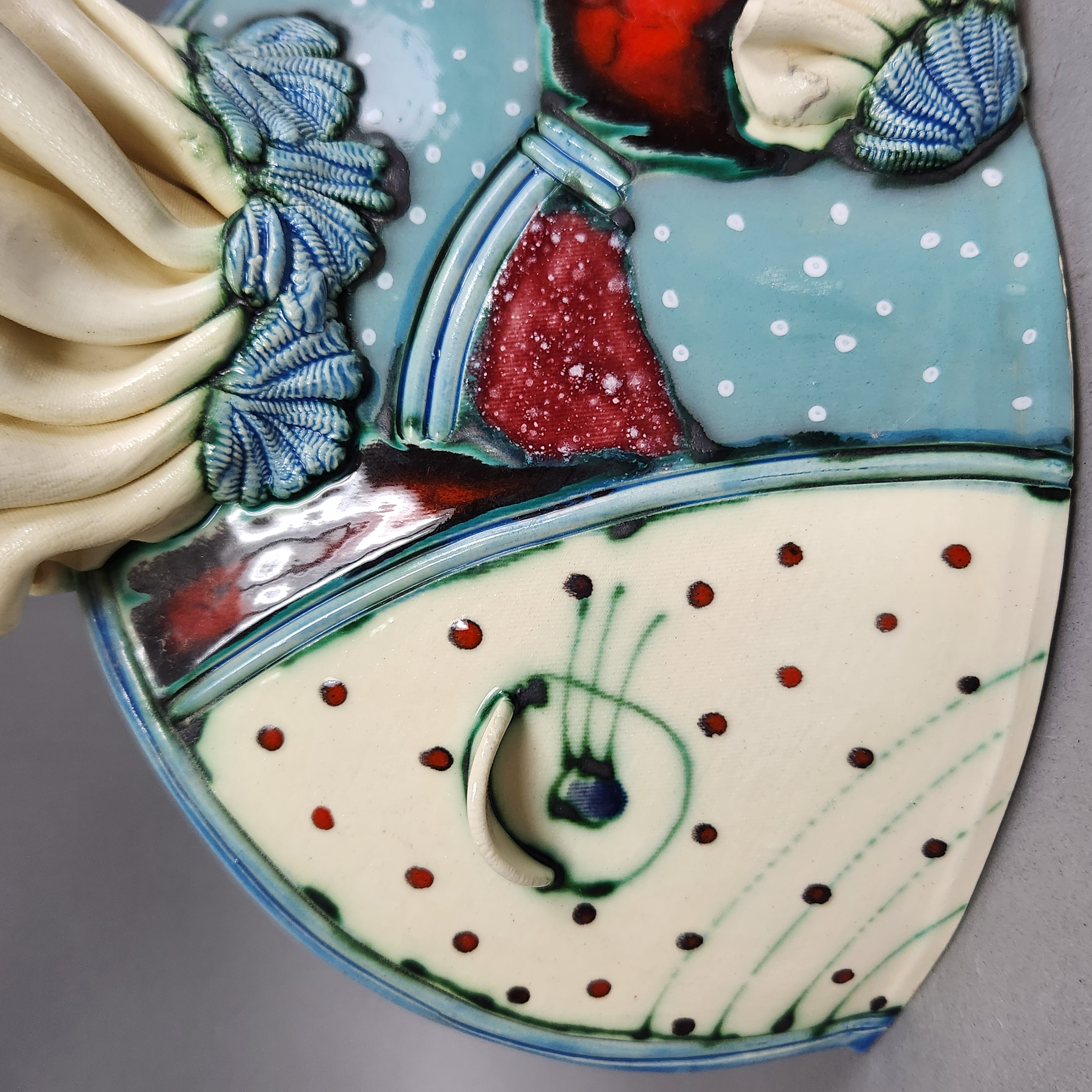 Ceramic Fish Sculpture Signed