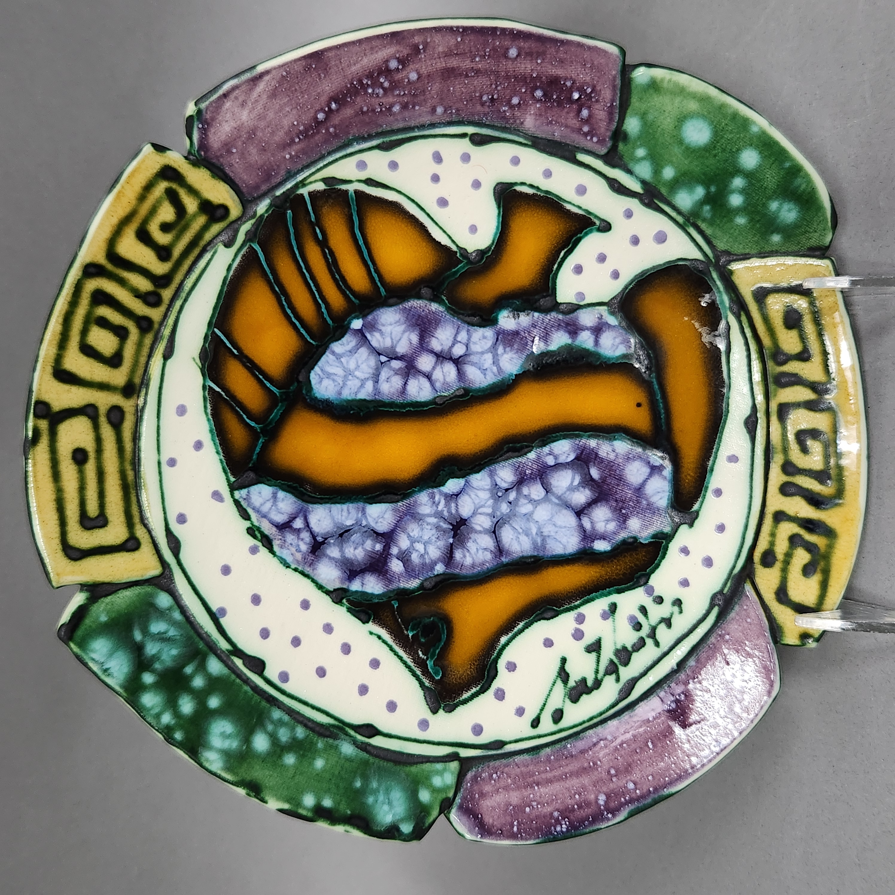 Glazed Ceramic Tropical Plates