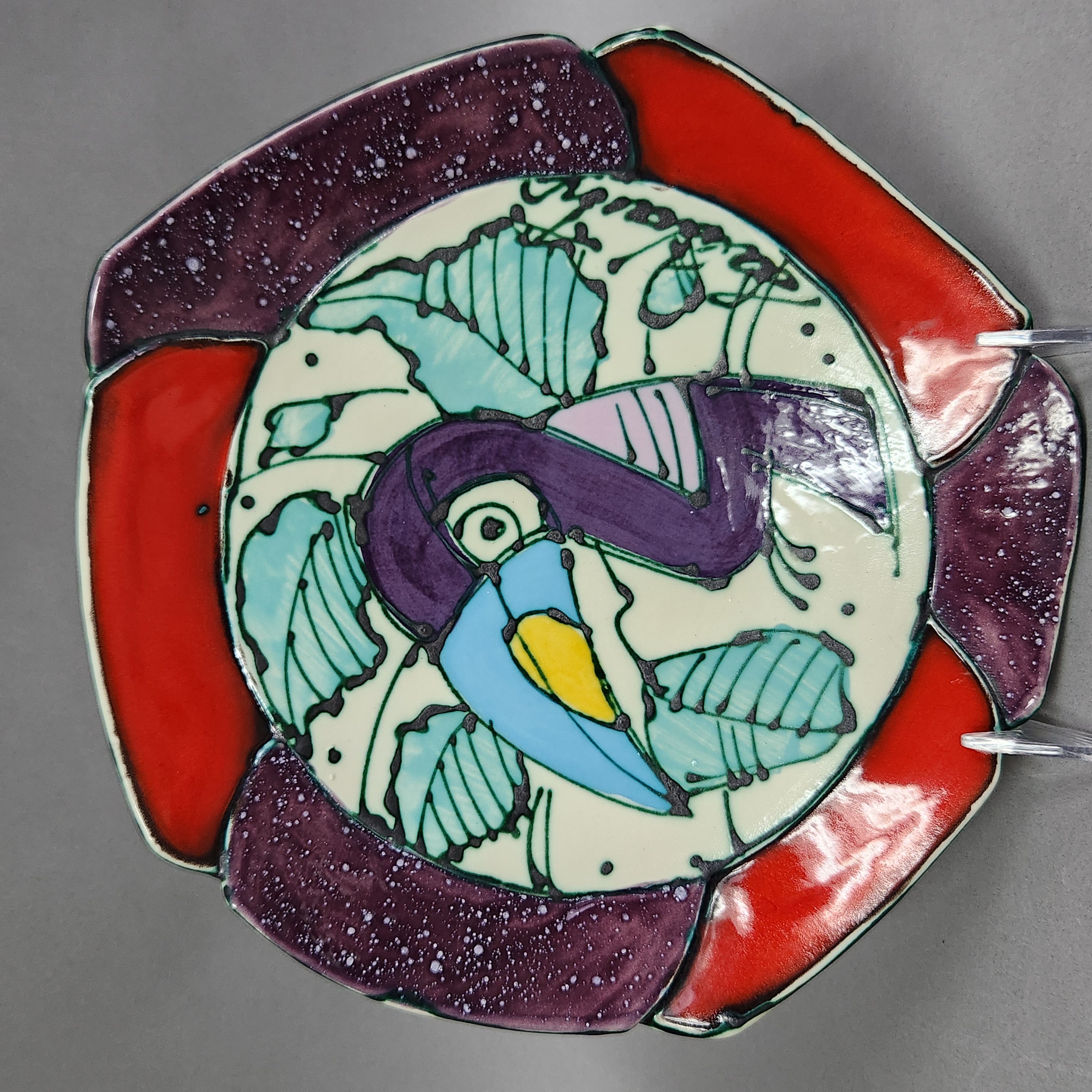 Glazed Ceramic Tropical Plates