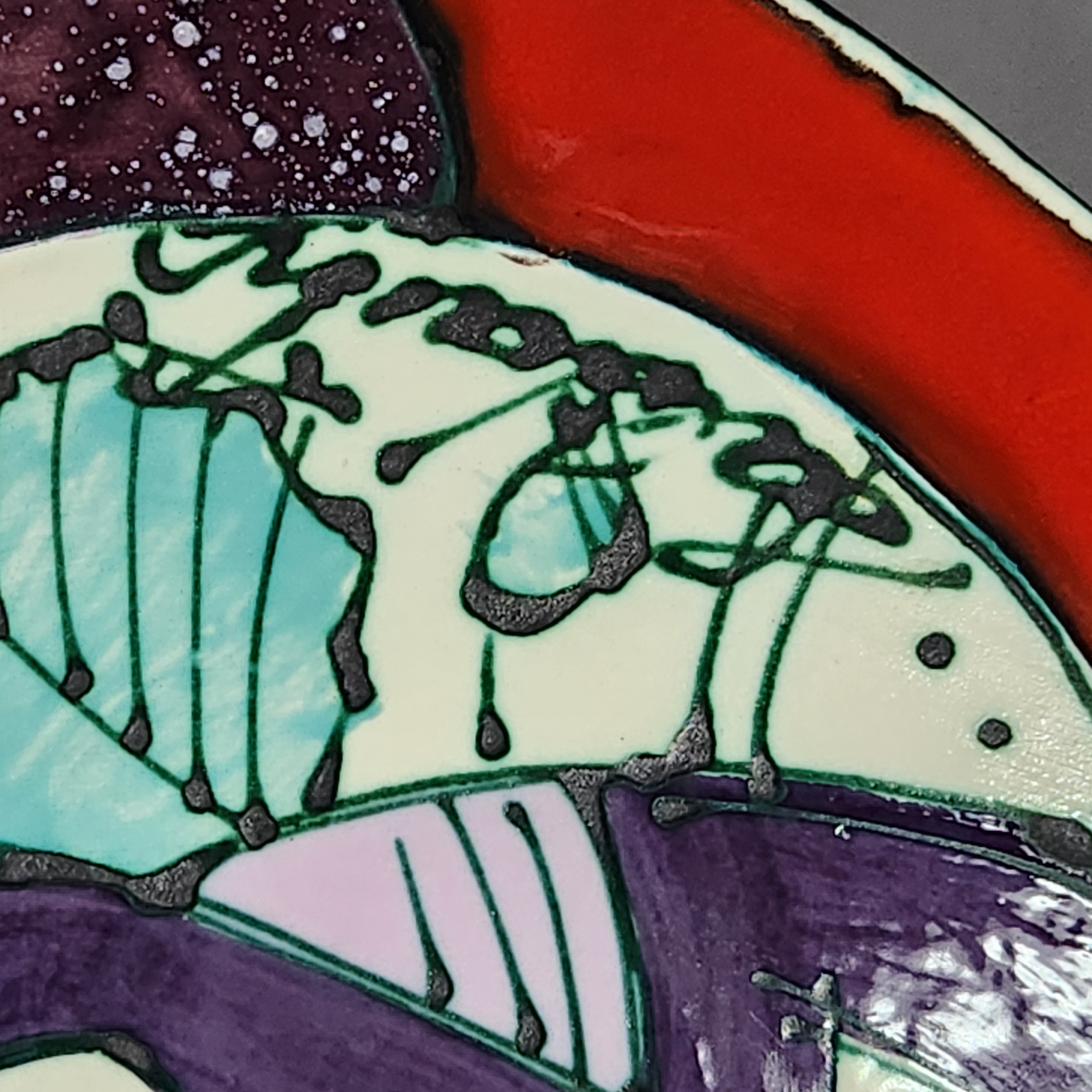 Glazed Ceramic Tropical Plates