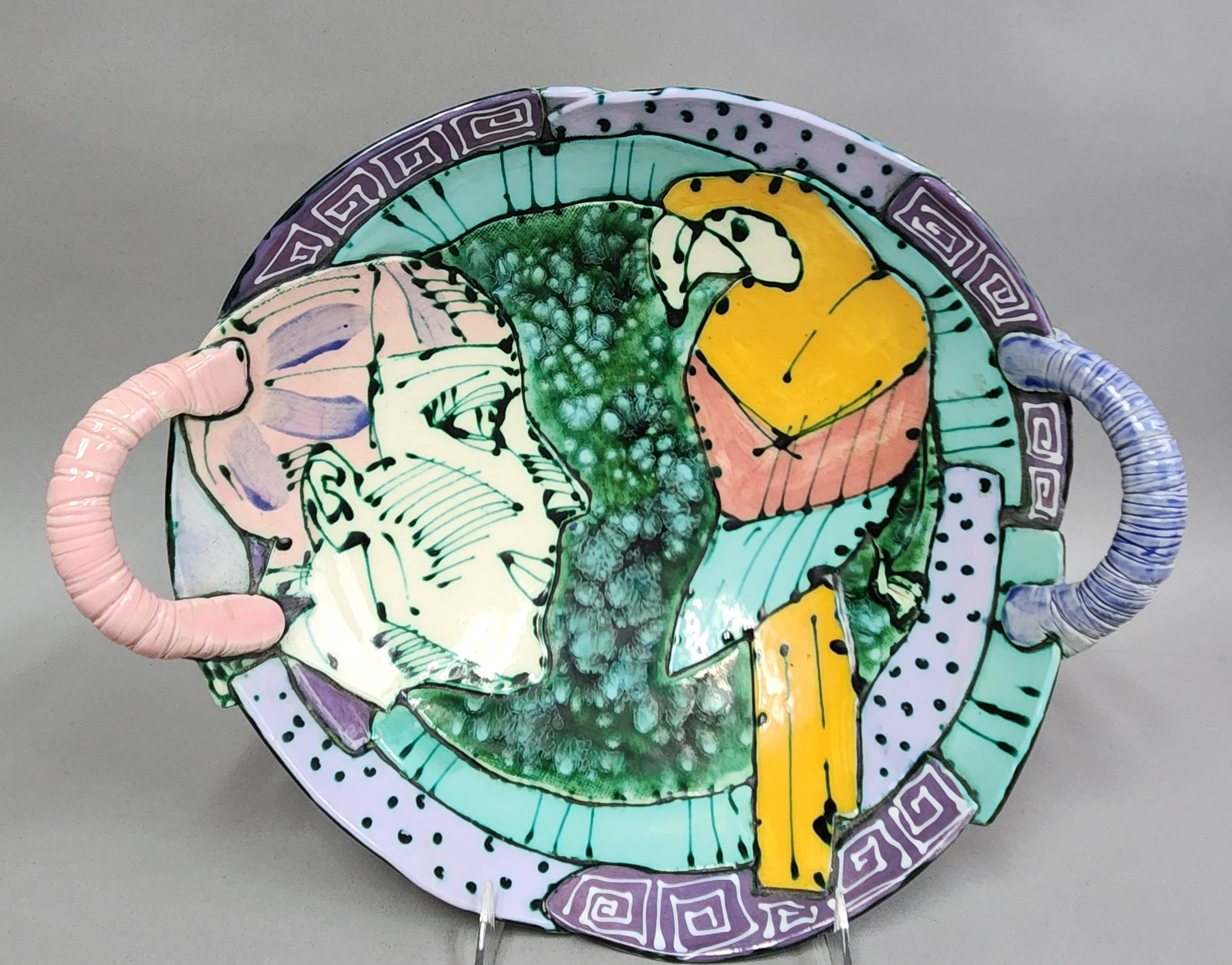 Ceramic Figurative Handled Bowl