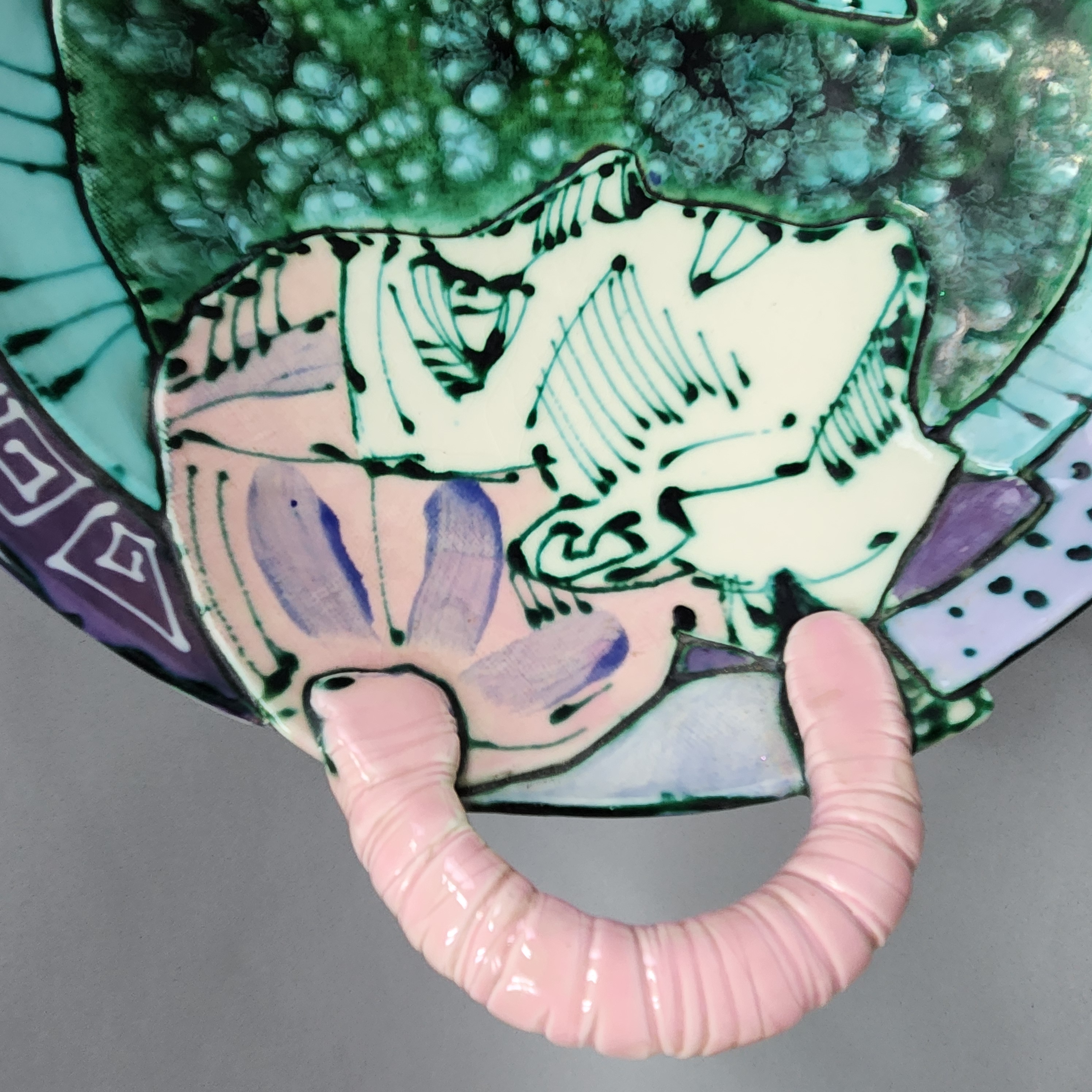 Ceramic Figurative Handled Bowl