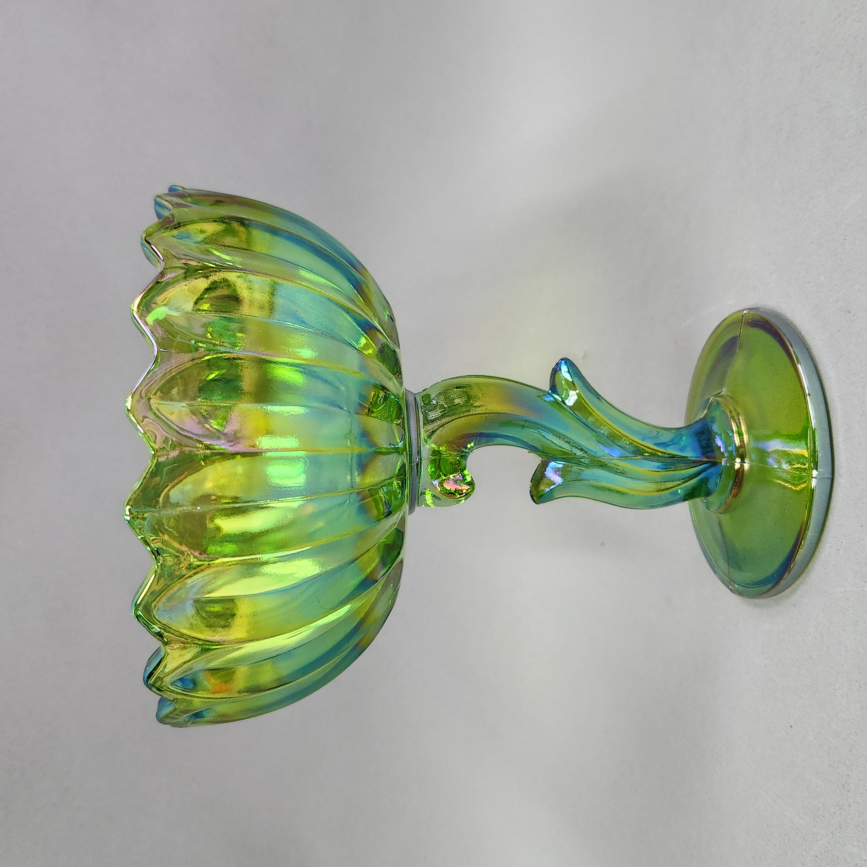 Indiana Glass Carnival Lotus Blossom Compote