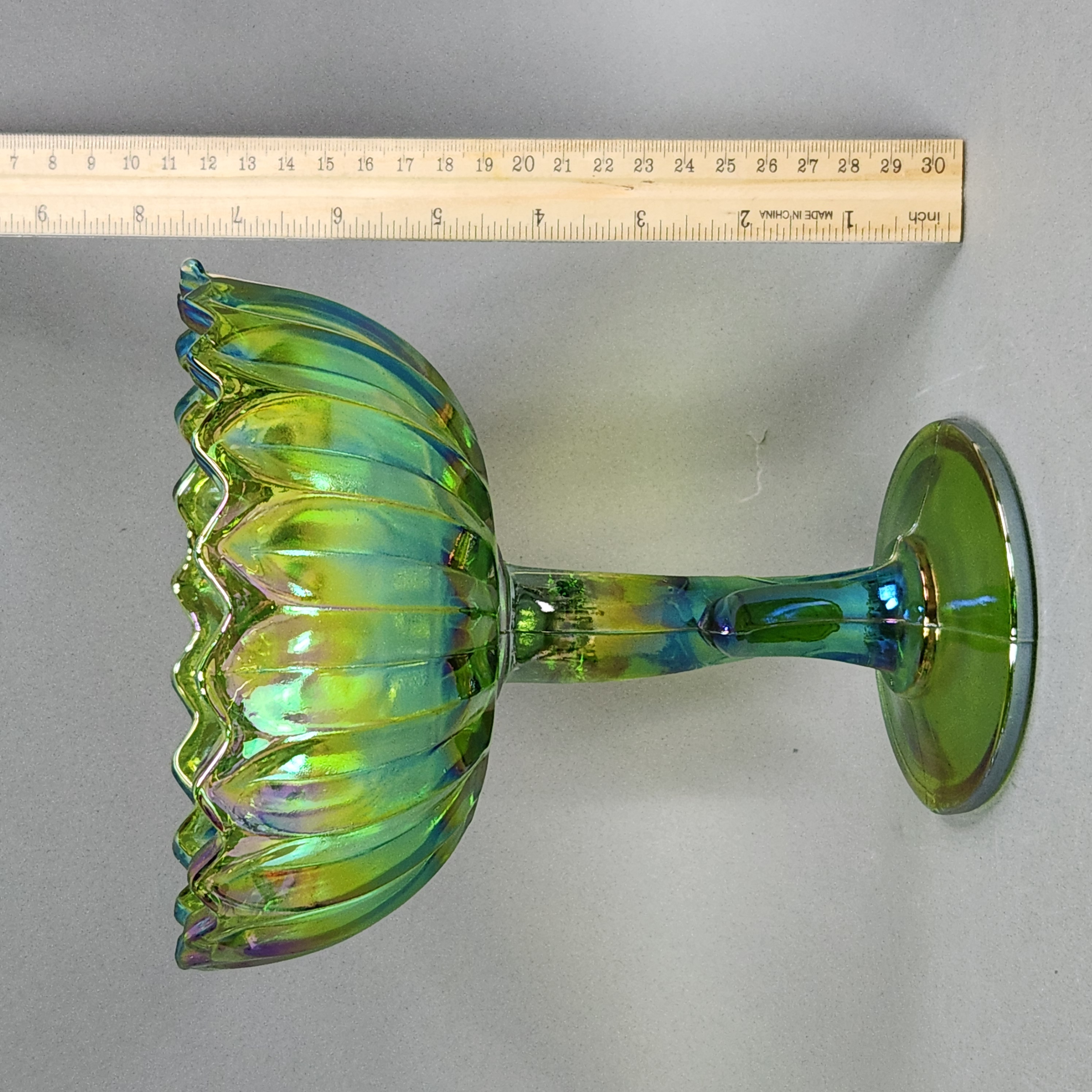 Indiana Glass Carnival Lotus Blossom Compote