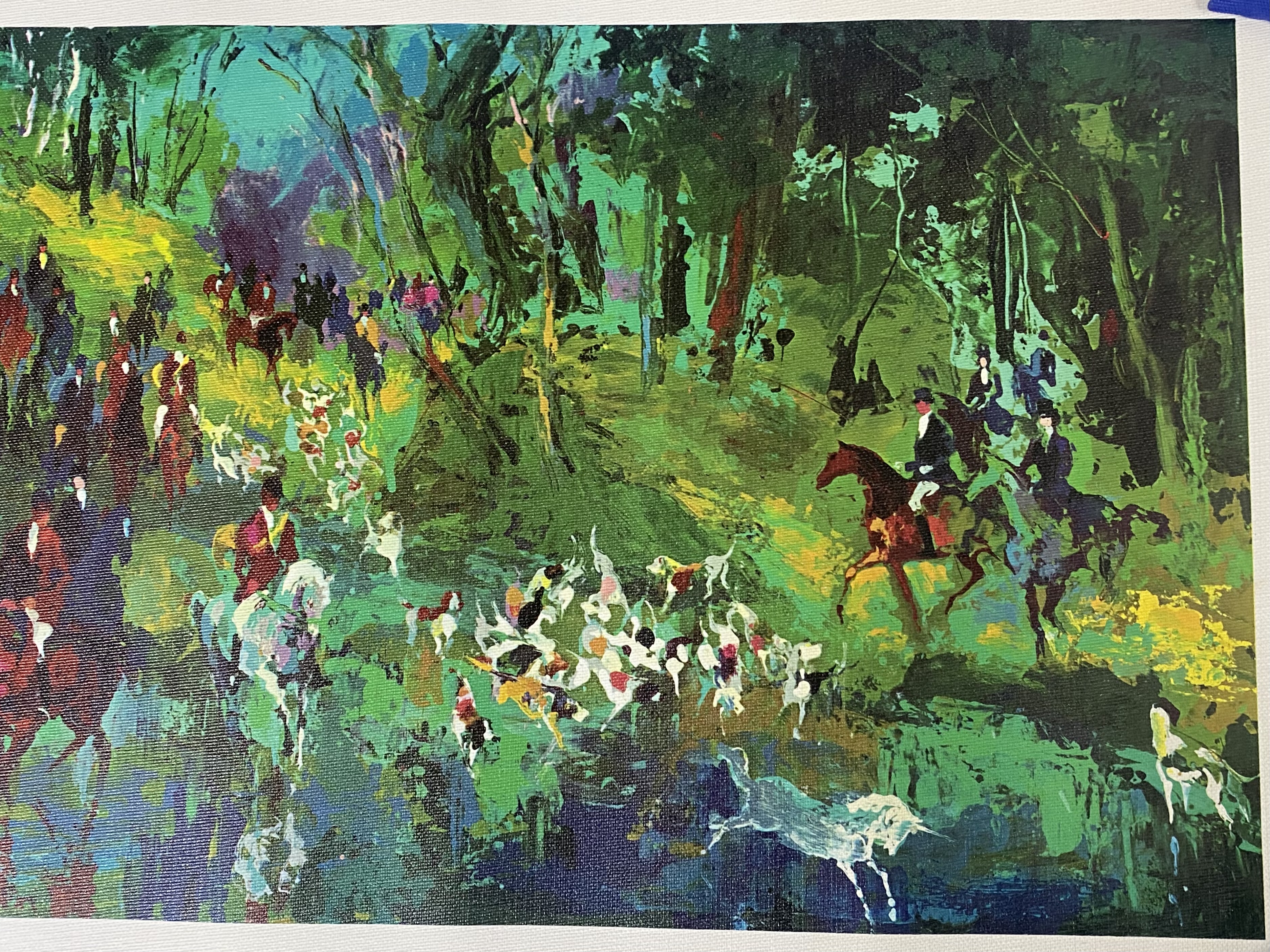 LeRoy Neiman Hunt of the Unicorn Canvas Transfer Print