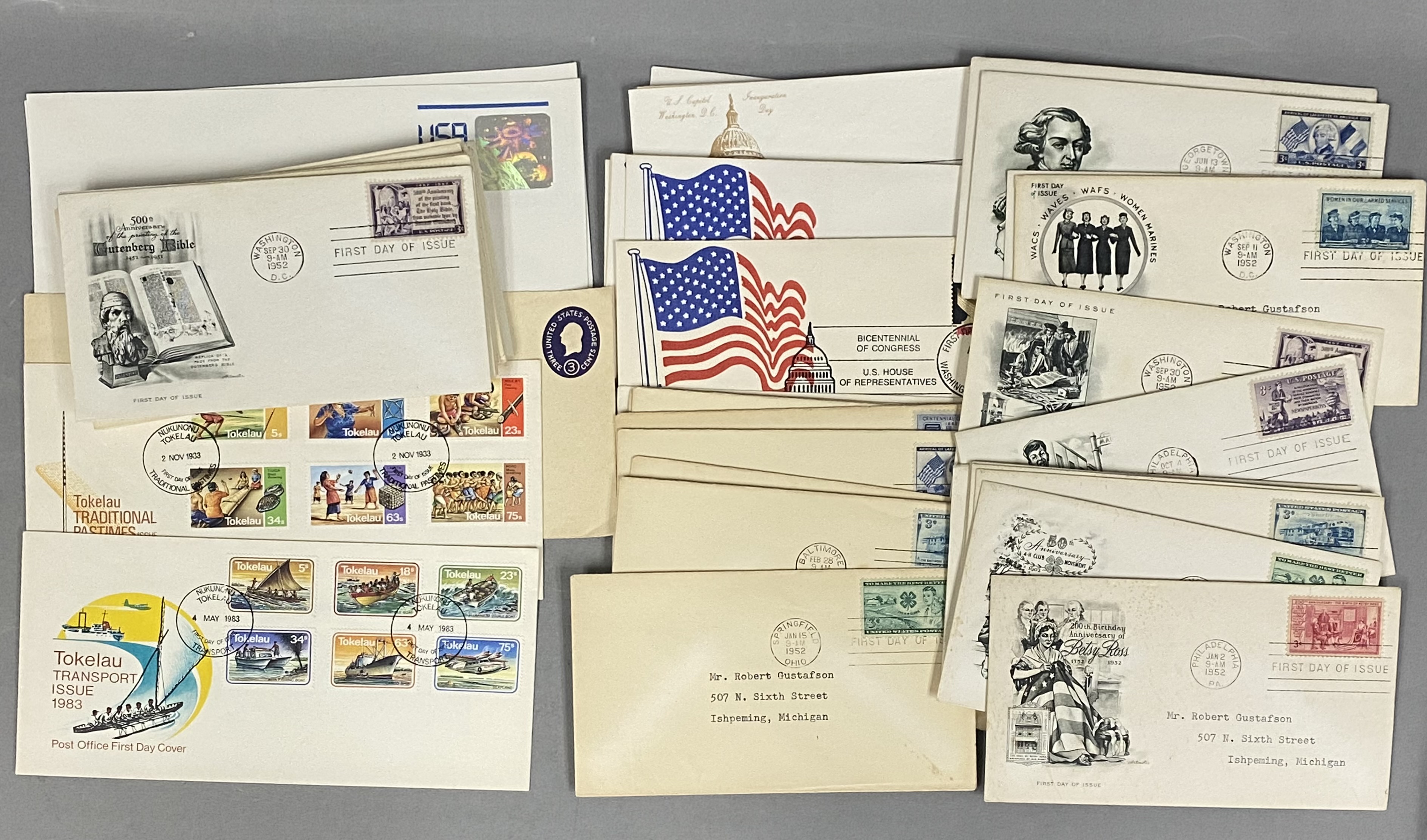 Scott DE & Colonies Green Album & US Stamps