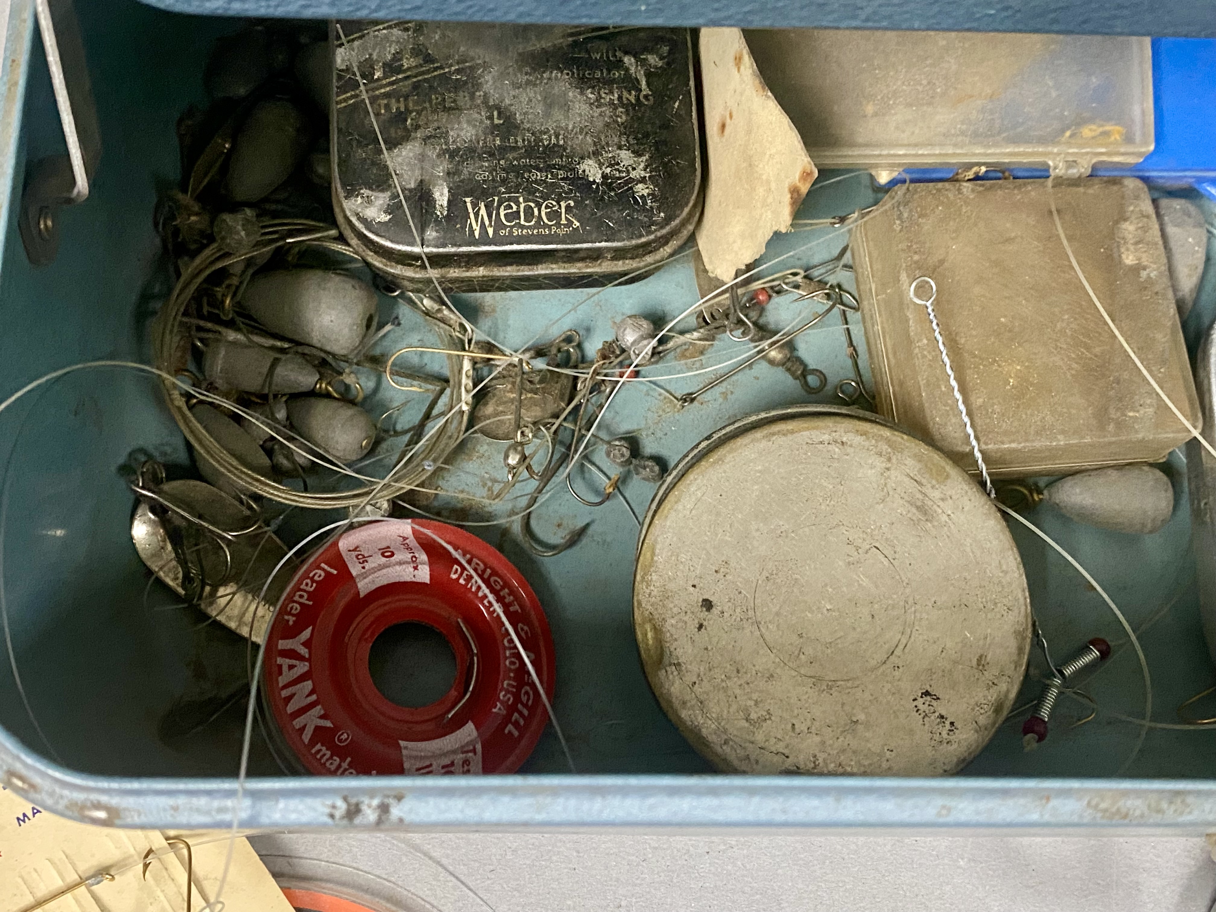 Falls City My Buddy 242 Blue Metal Tackle Box