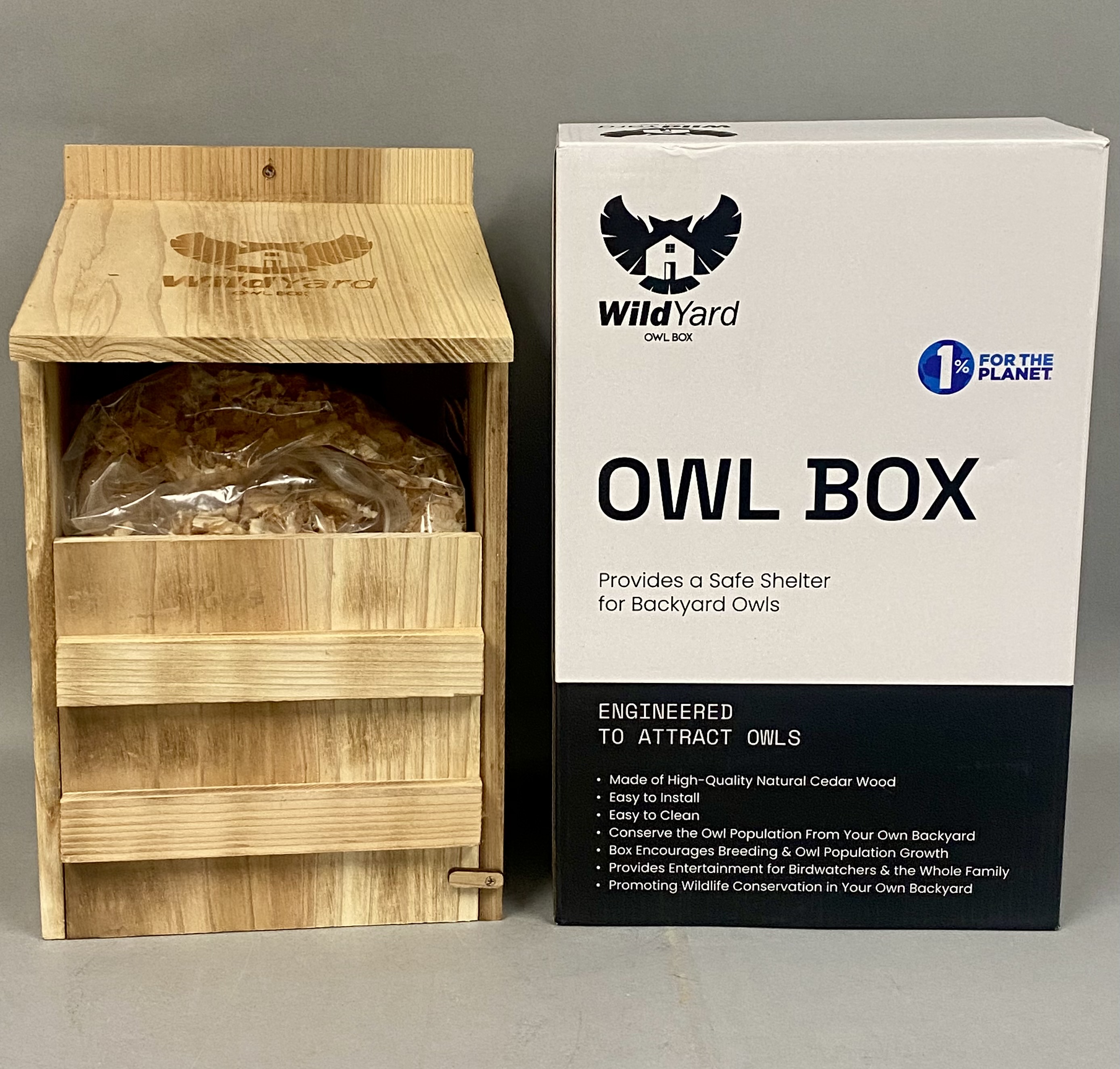 WildYard Cedar Prebuilt Owl Nesting Box
