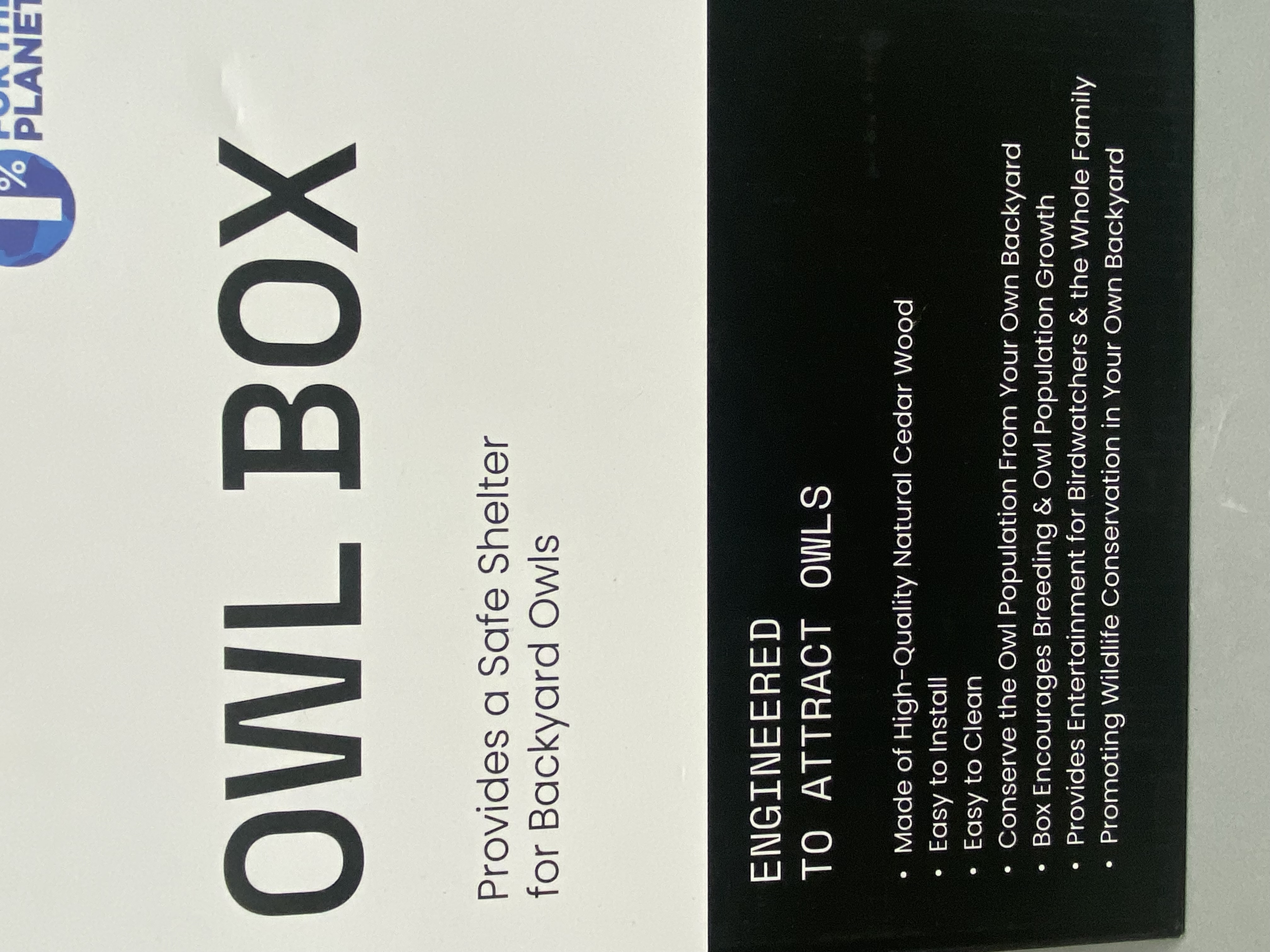 WildYard Cedar Prebuilt Owl Nesting Box