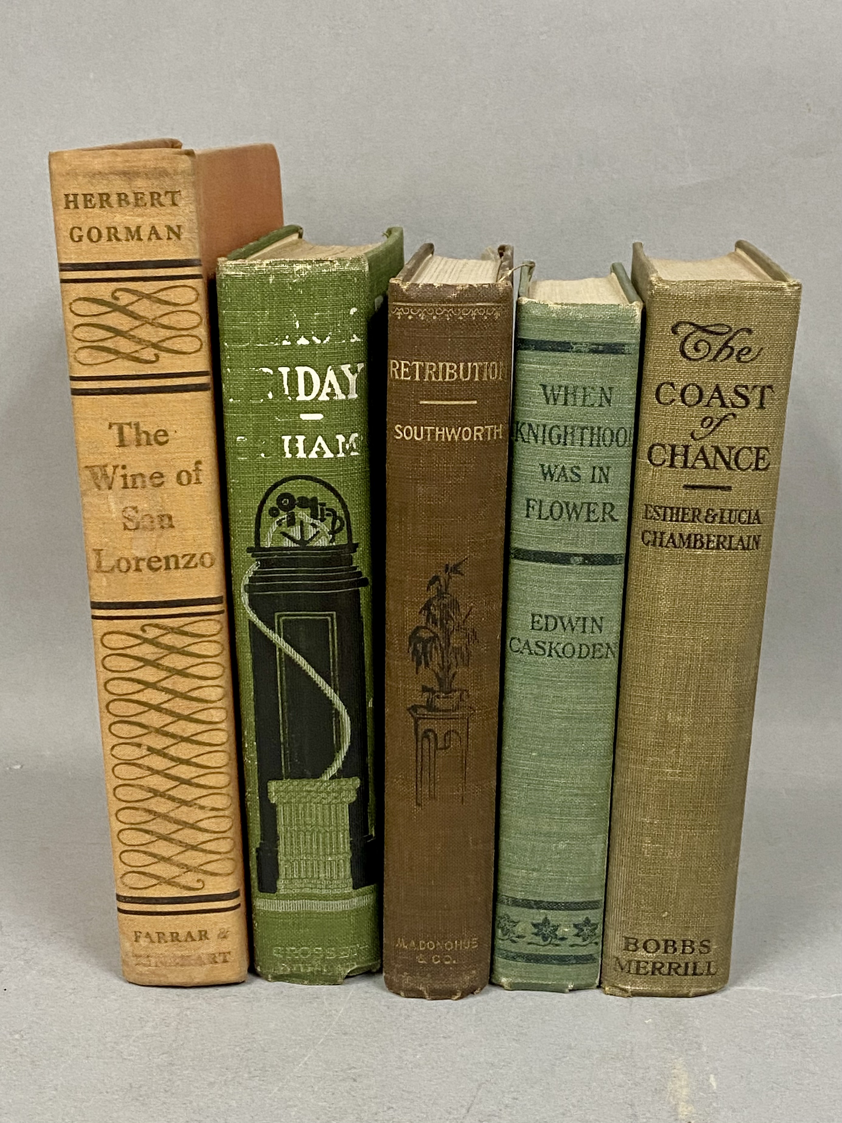 5 Early 20th Century Decorative Fiction Books