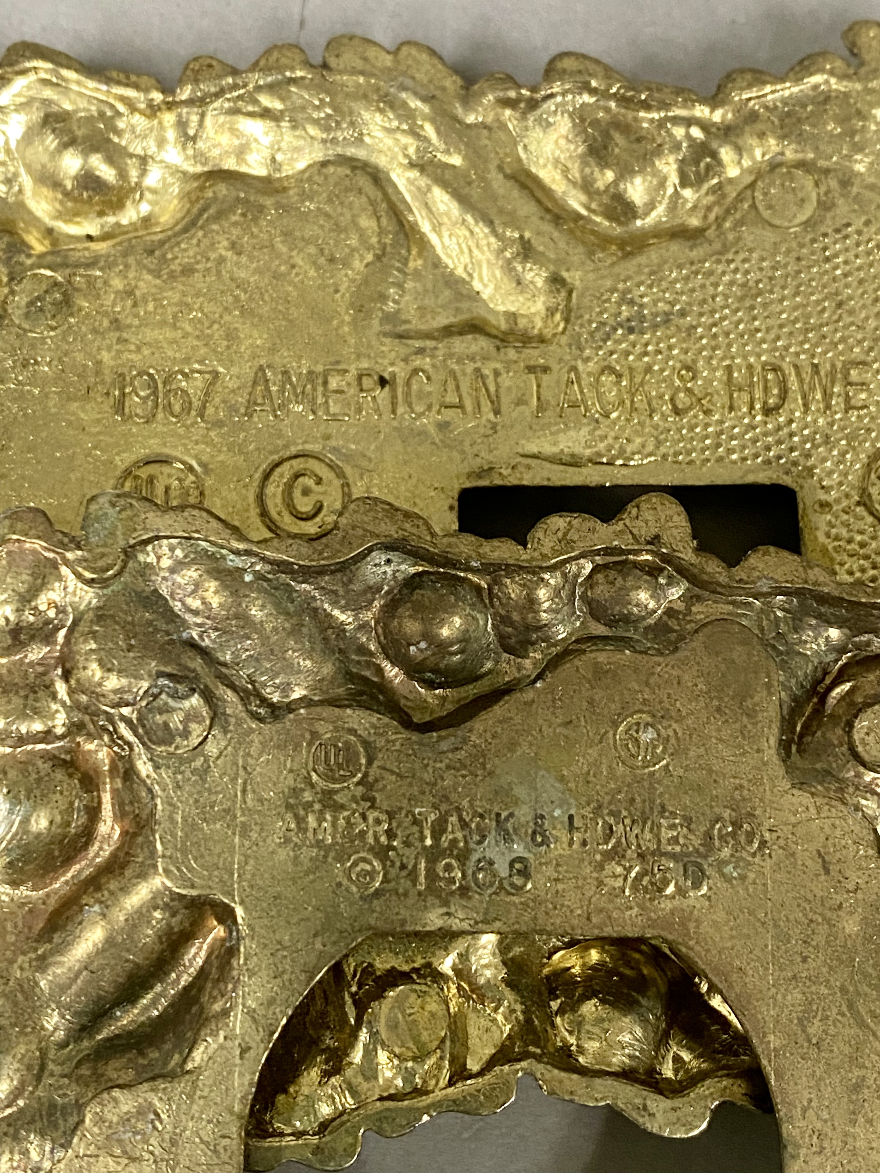 American Tack & Hardware Brass-Plated Ornate Wall Plates