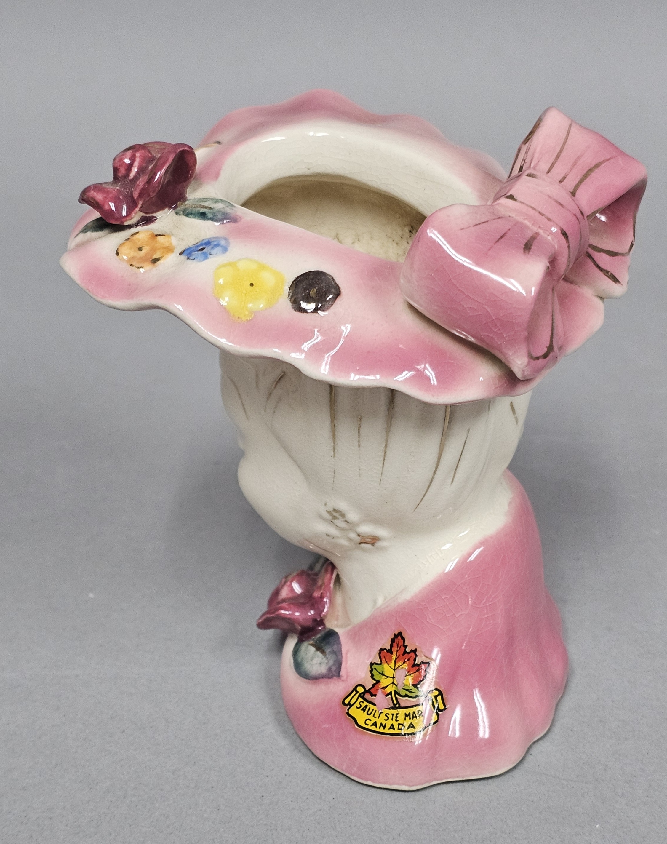 Ceramic Pink Floral Lady Head Vase