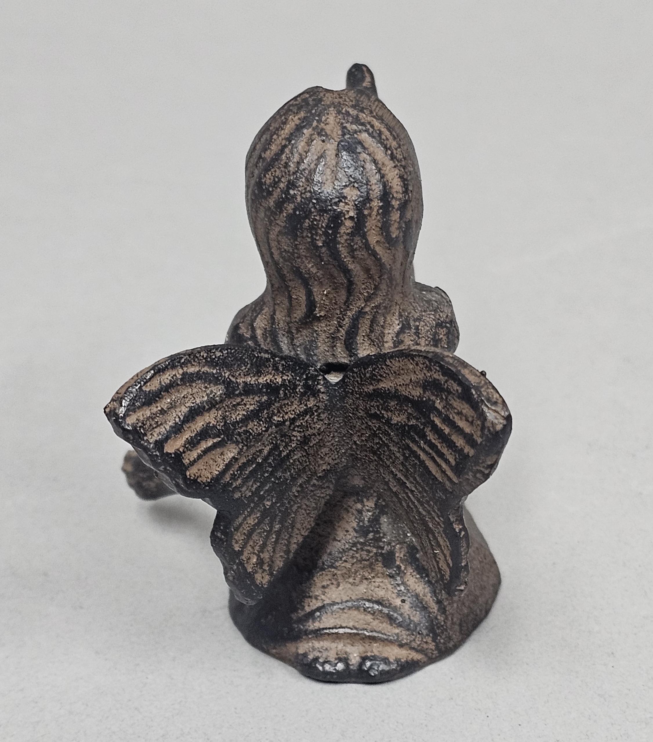 Cast Iron Kneeling Fairy Figurine