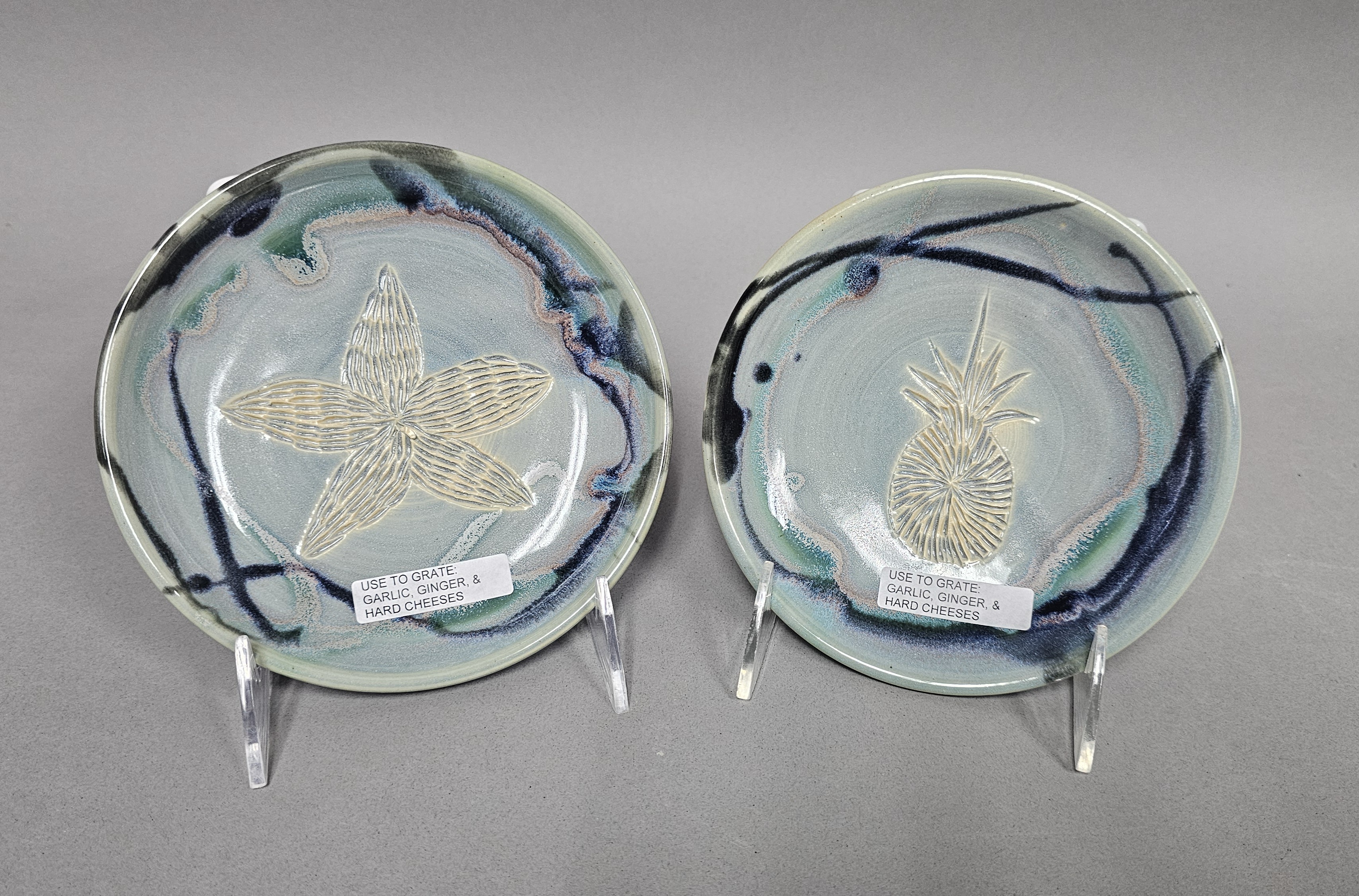 Alyssa Clayeclectics Ceramic Starfish & Pineapple Graters