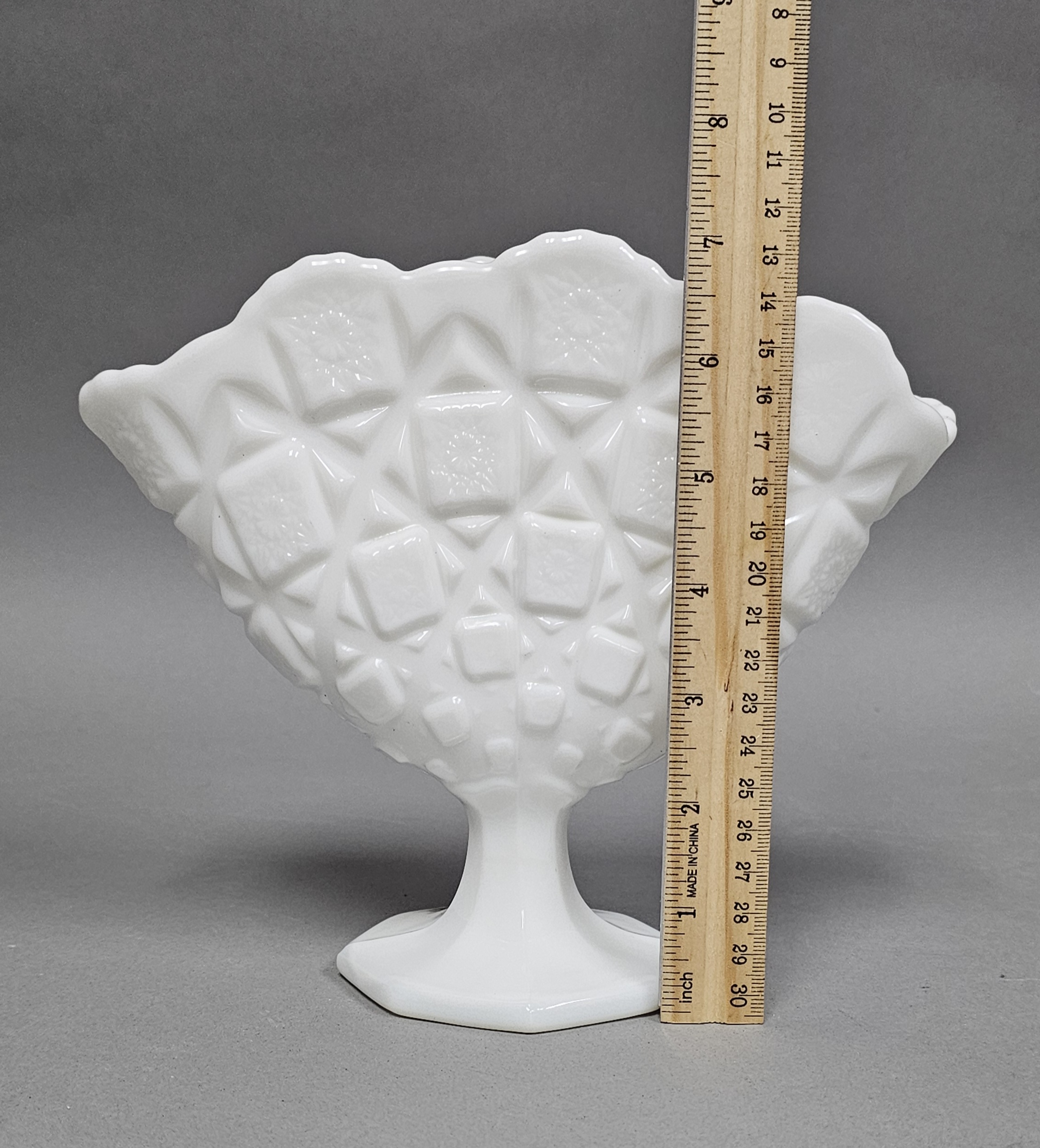 Westmoreland Milk Glass Fan Vase