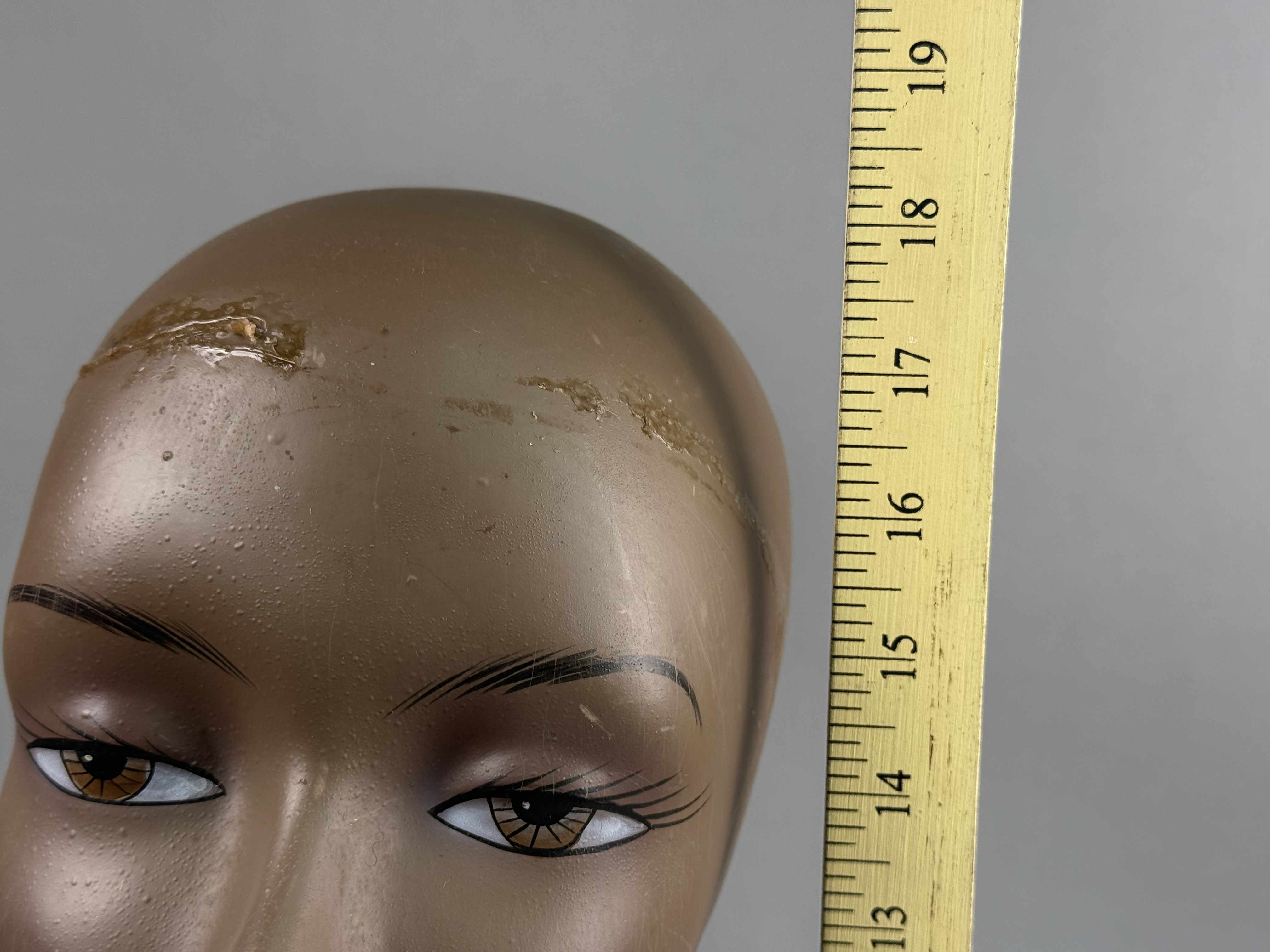 Stylized Molded Plastic Mannequin Head Bust