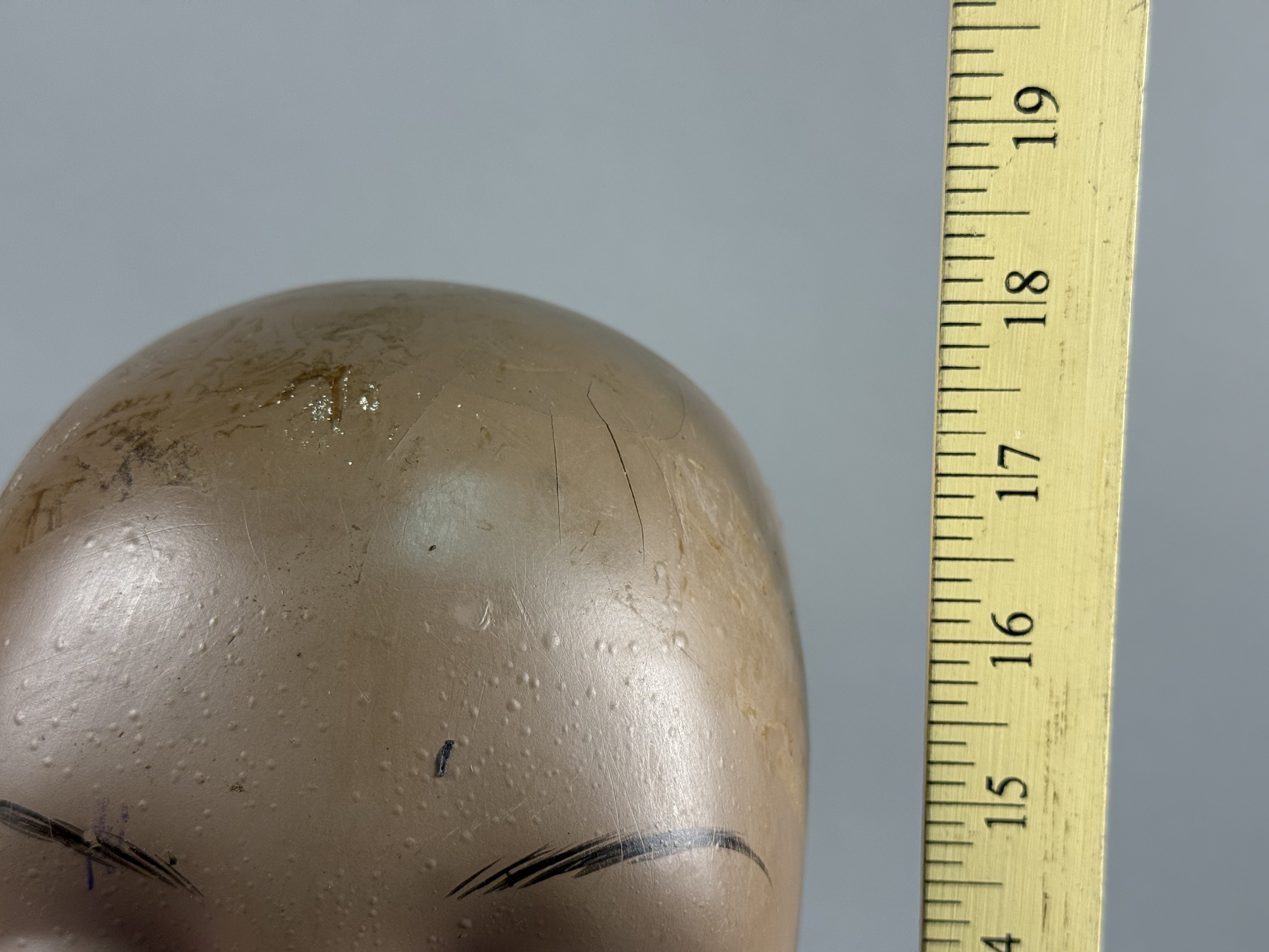 Painted Composition Elongated Mannequin Head