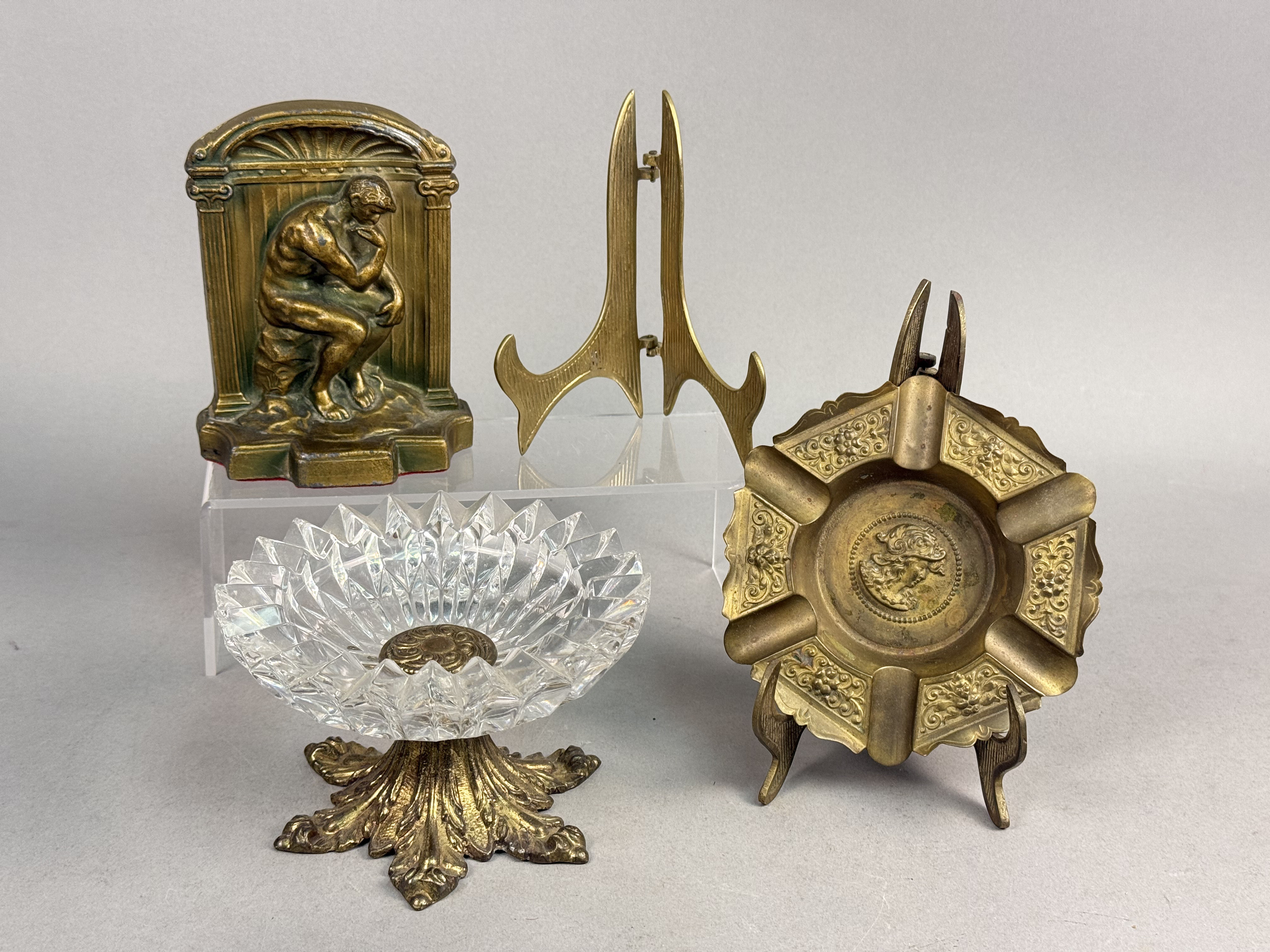 German Brass Ashtray & Tabletop Group