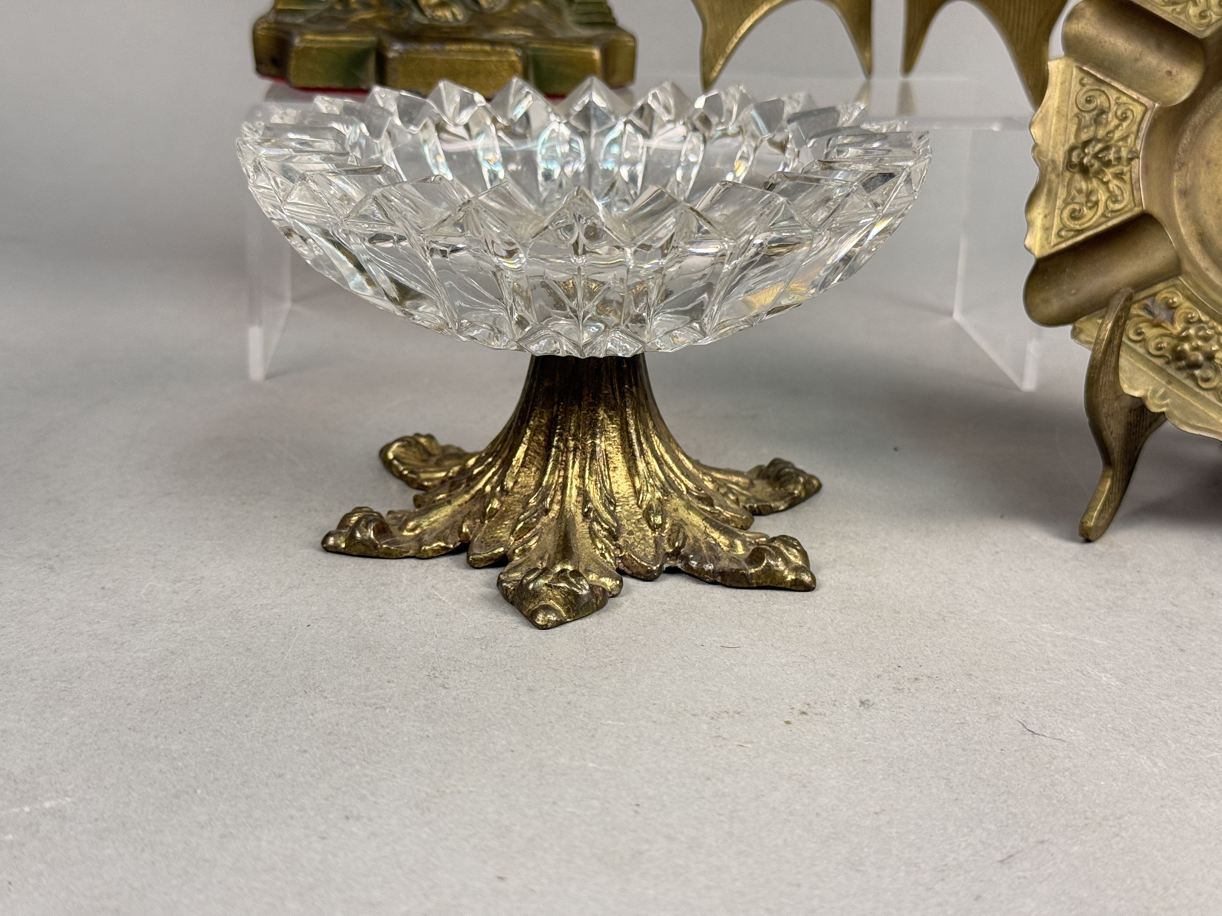 German Brass Ashtray & Tabletop Group