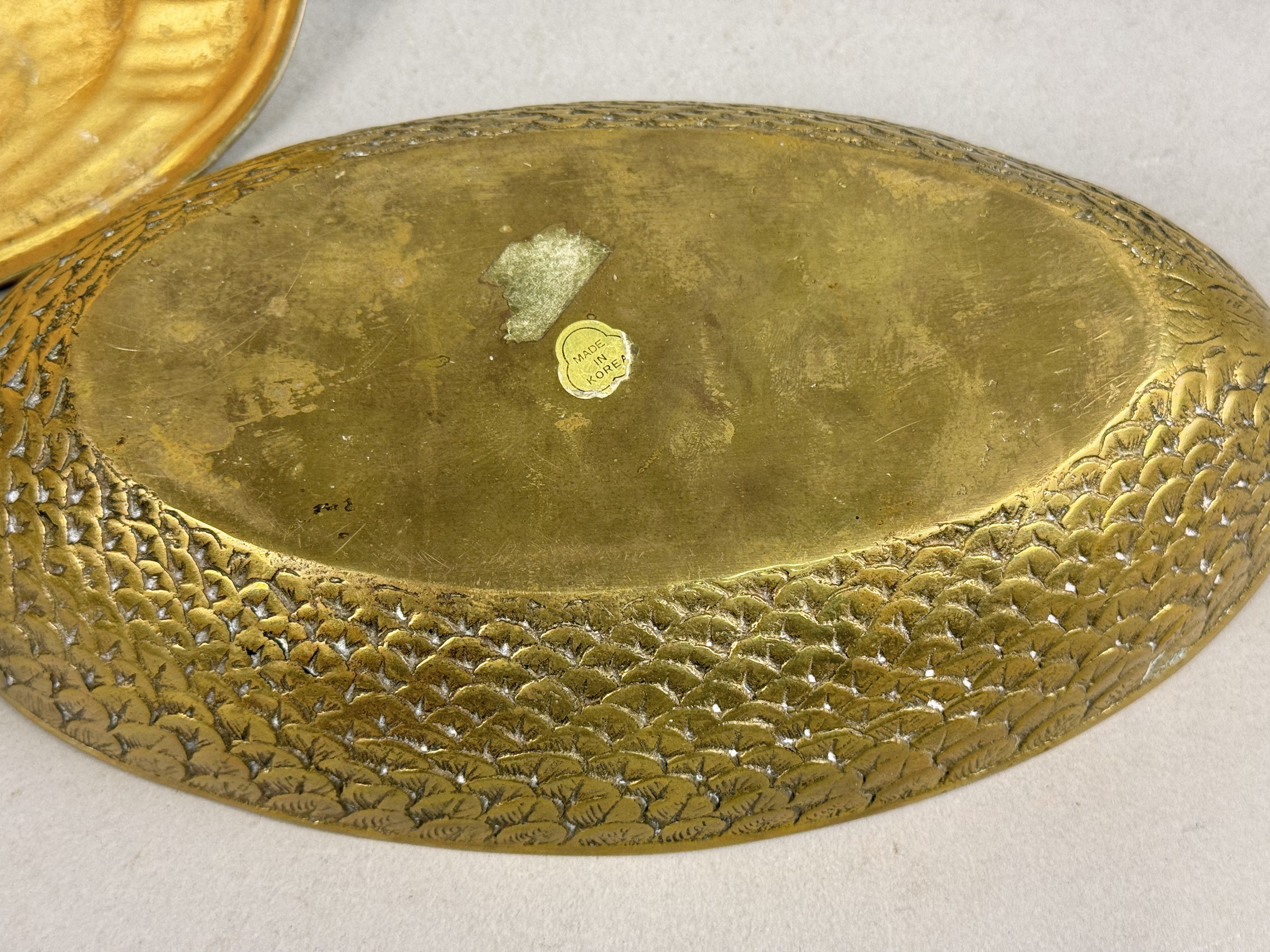 Korean Brass Lidded Duck Box
