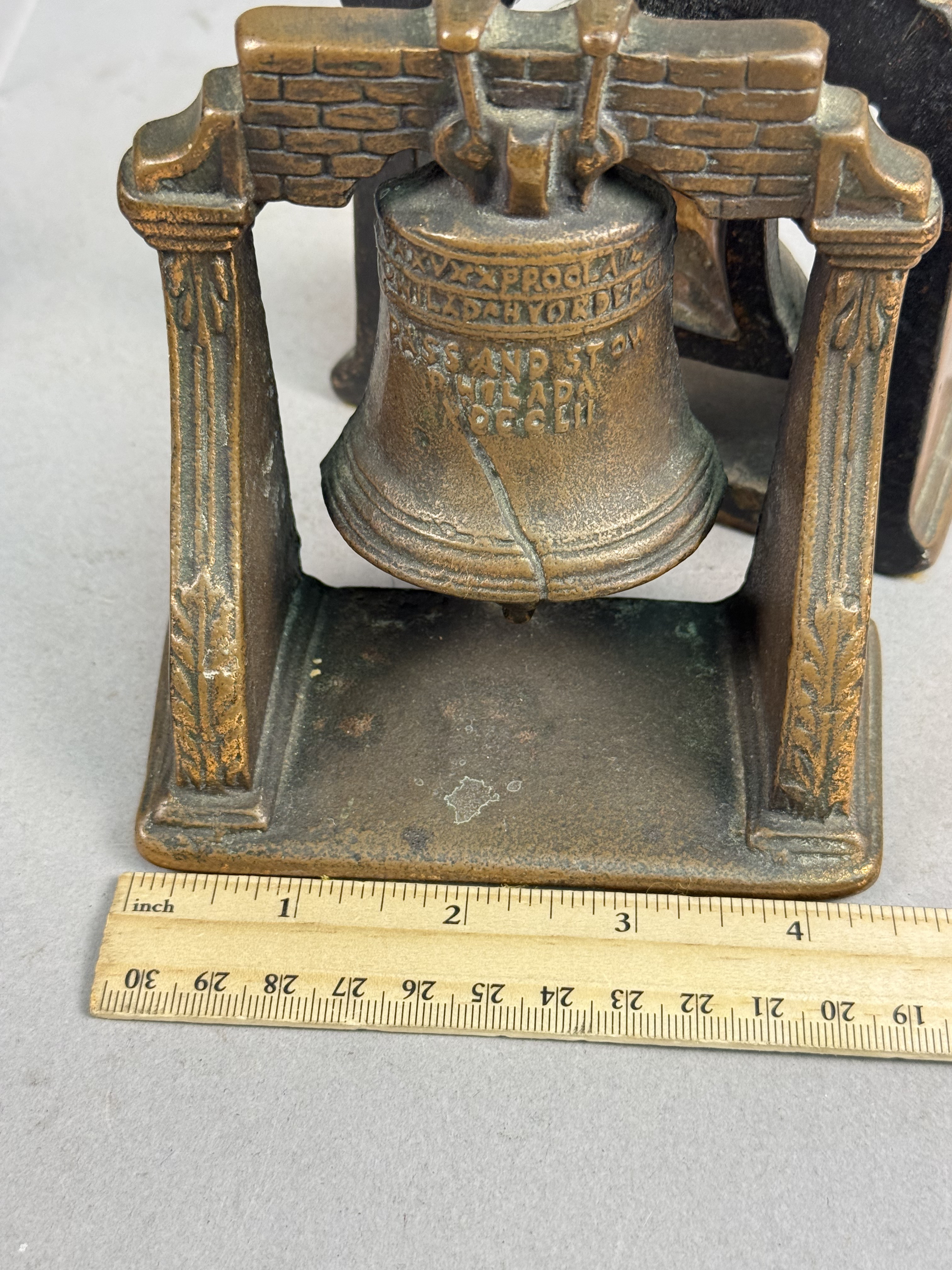 Philadelphia Mfg. Co. Plated Metal Bookends