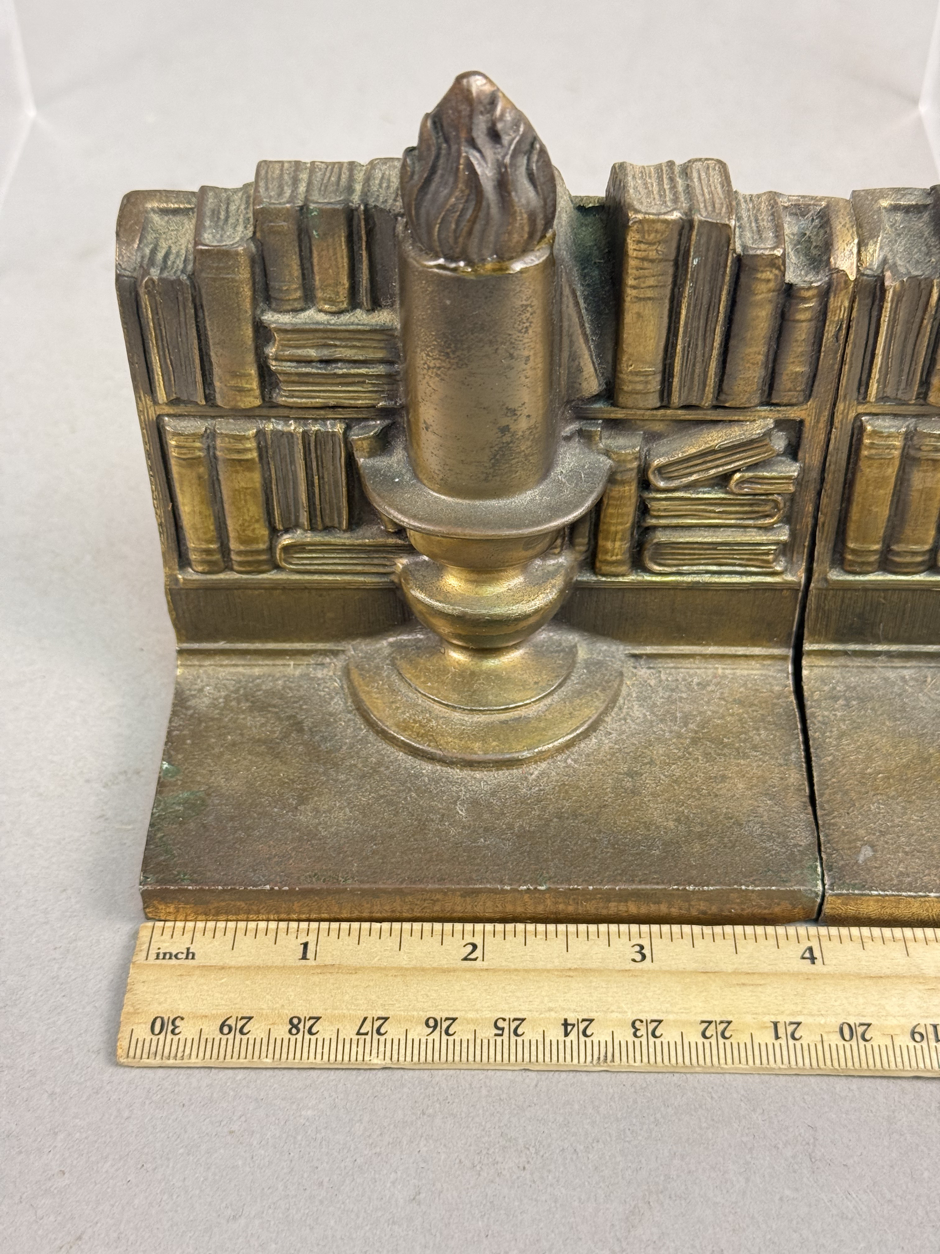 Philadelphia Mfg. Co. Plated Metal Bookends