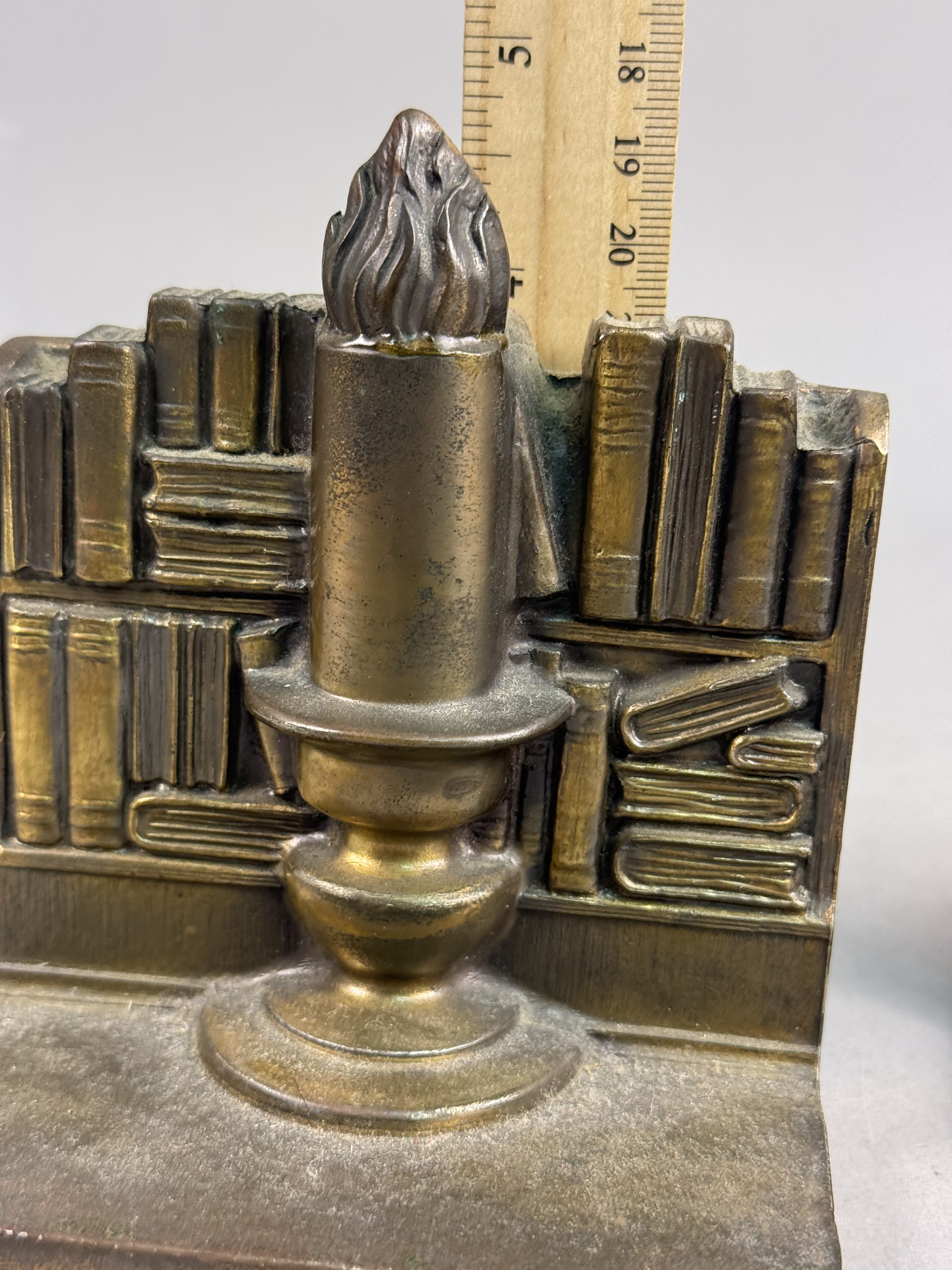 Philadelphia Mfg. Co. Plated Metal Bookends